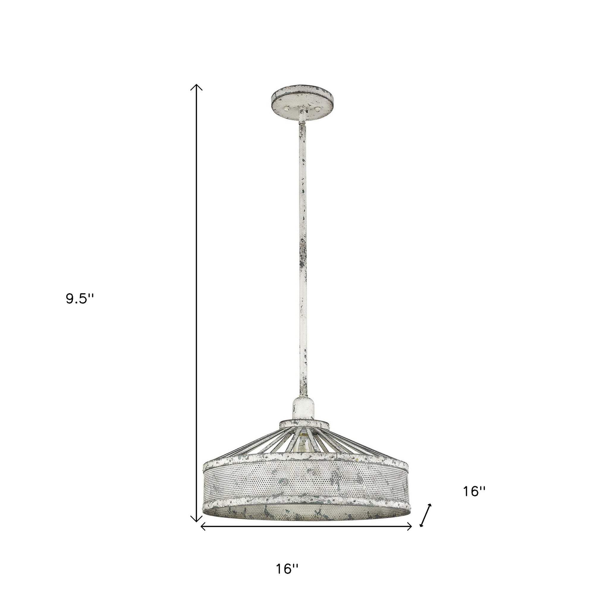 Iris 1-Light Aged Ivory Pendant - Image 9
