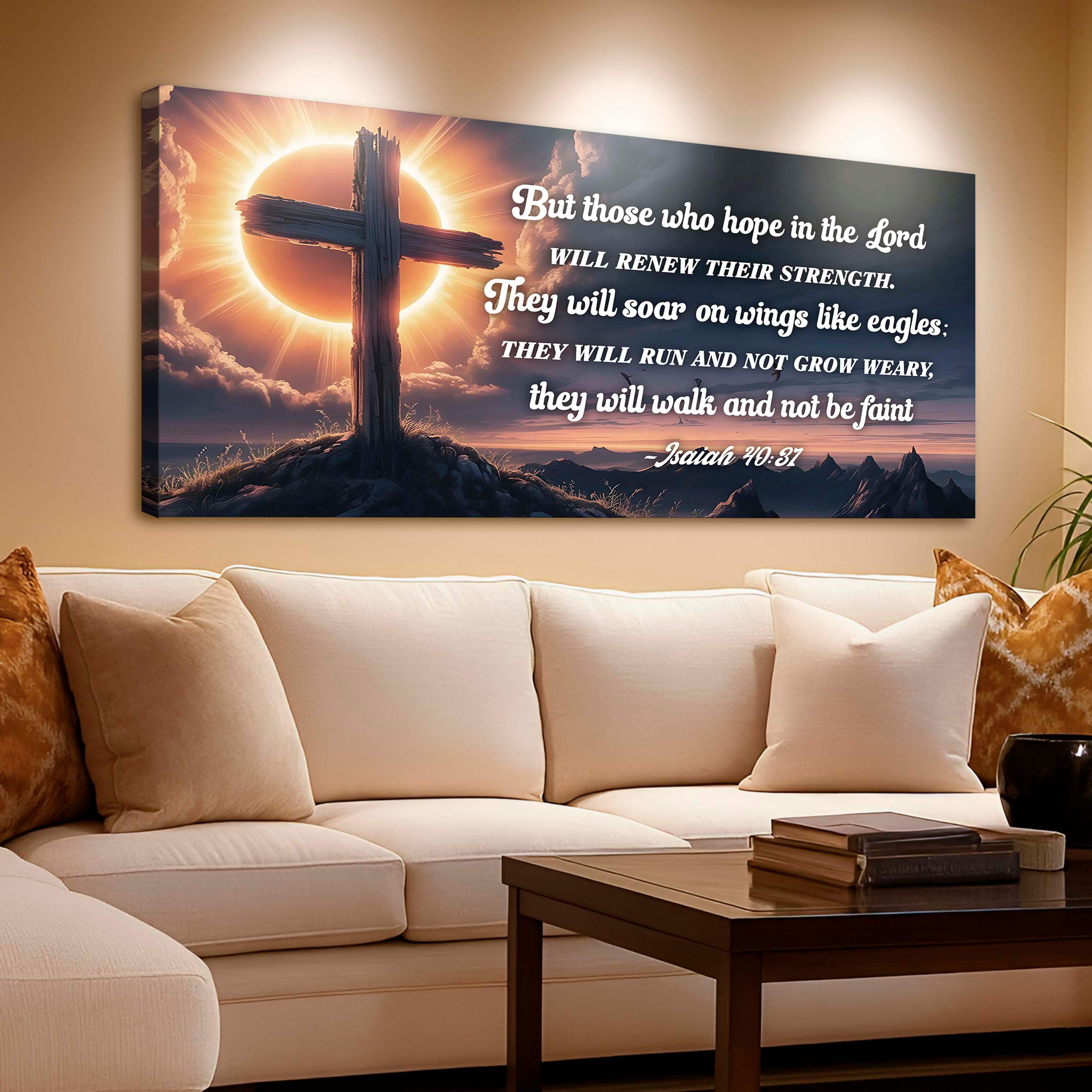 Isaiah 40:31 - Those Who Hope In The Lord Faith Sign - Image 3