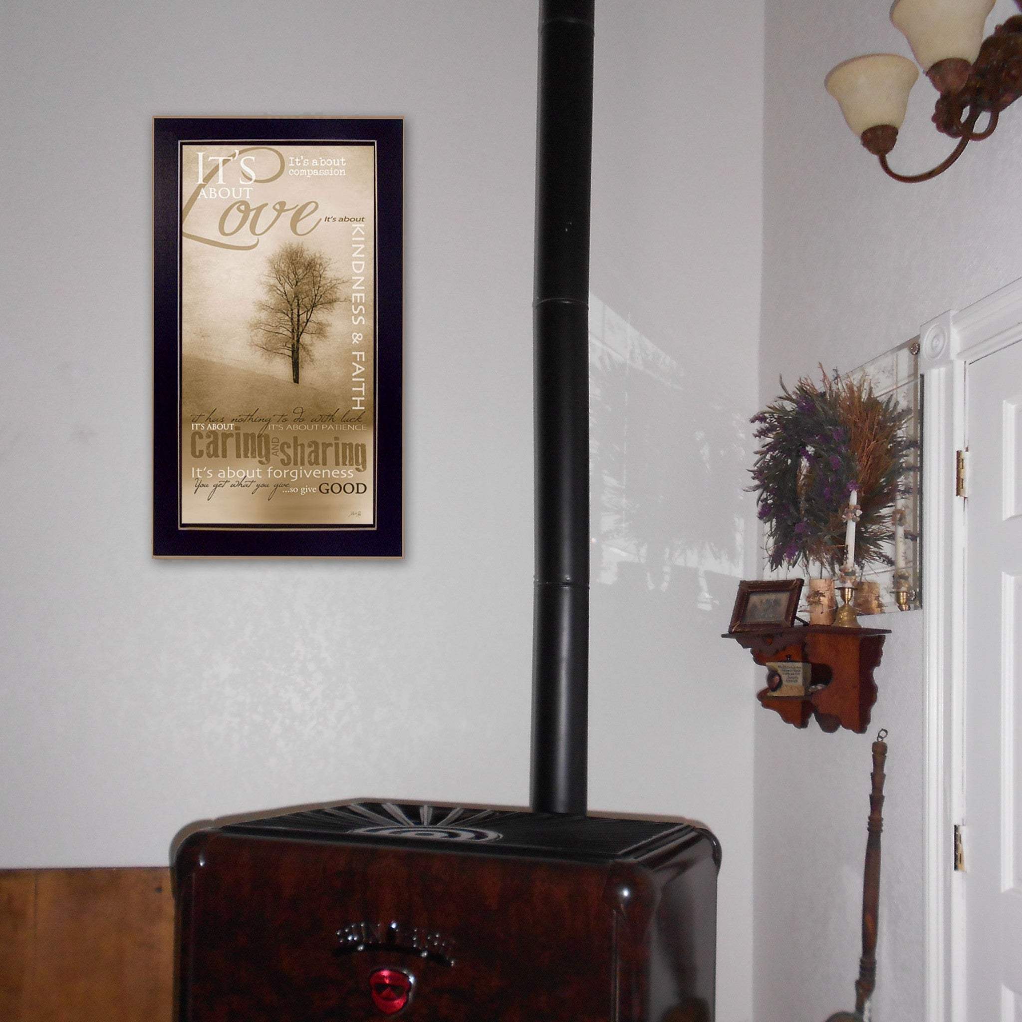 Its About Love 3 Black Framed Print Wall Art - Image 4