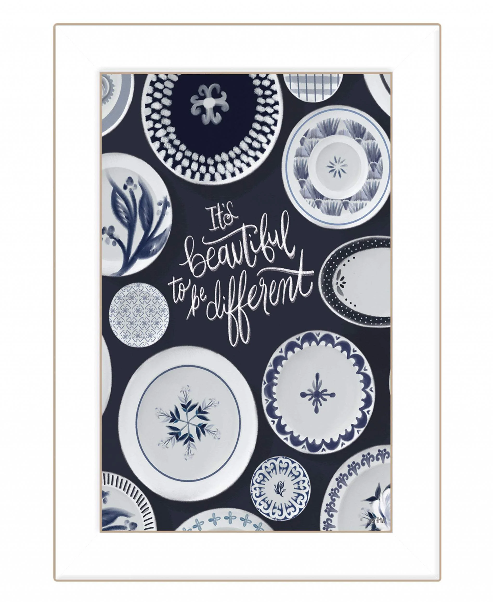 Its Beautiful to Be Different 1 White Framed Print Wall Art - Image 2