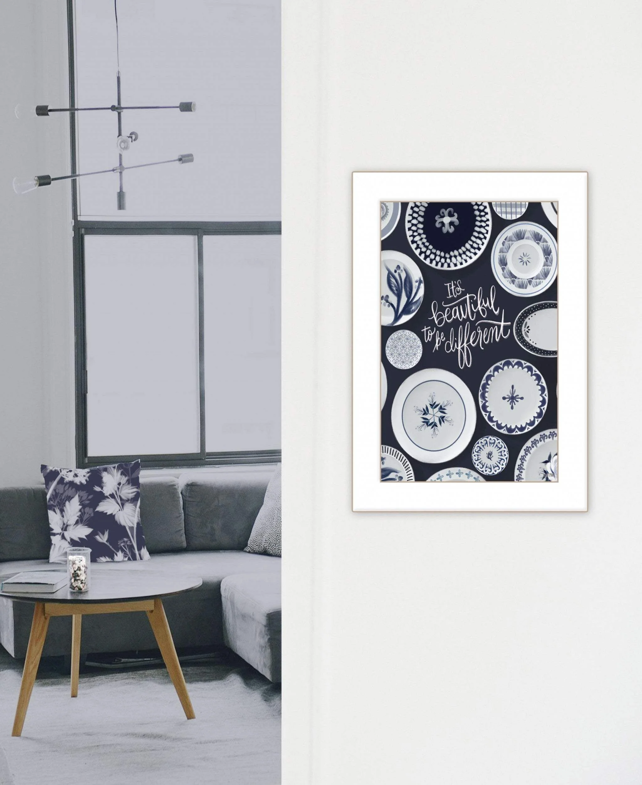 Its Beautiful to Be Different 1 White Framed Print Wall Art - Image 4