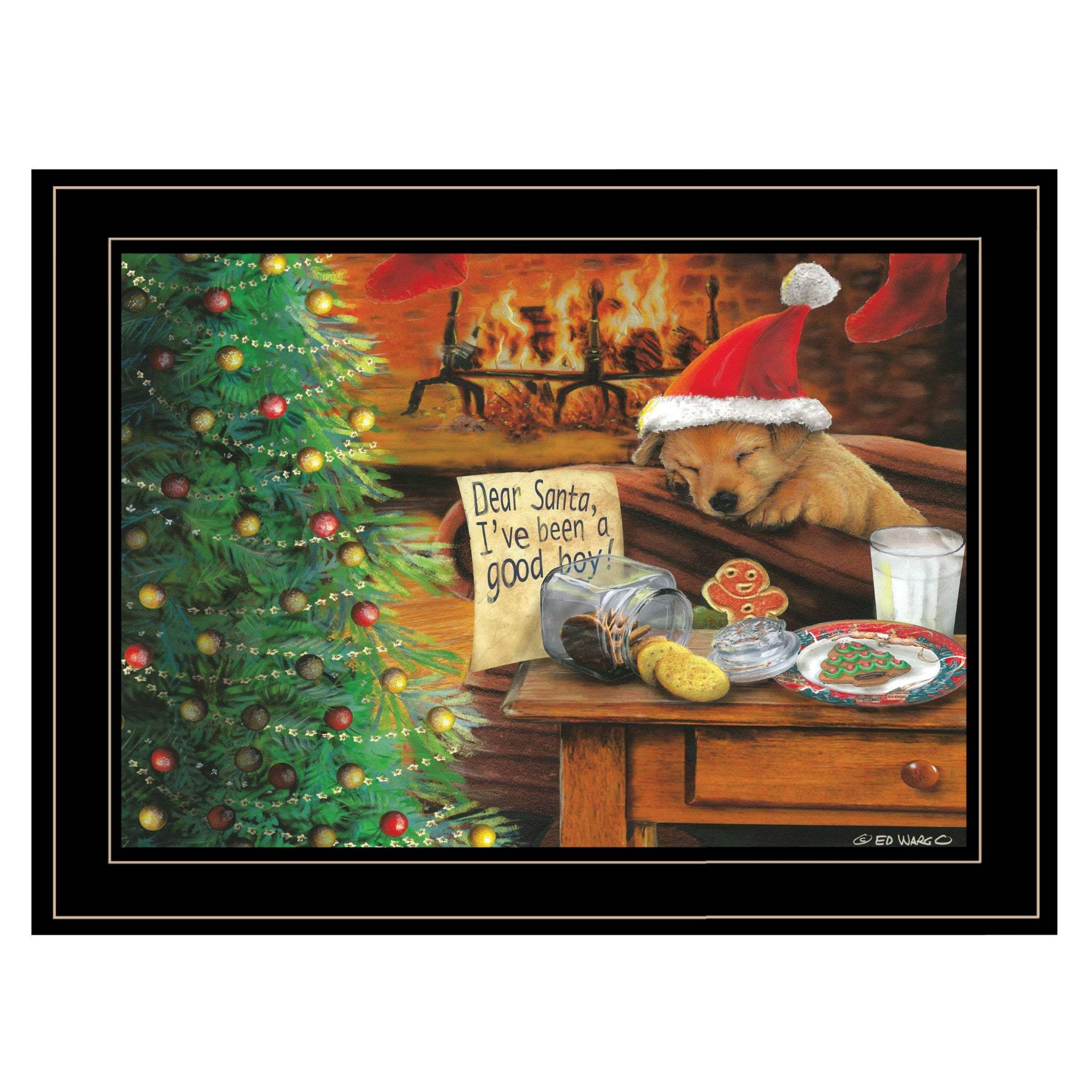 Ive Been A Good Boy 3 Black Framed Print Wall Art - Image 2