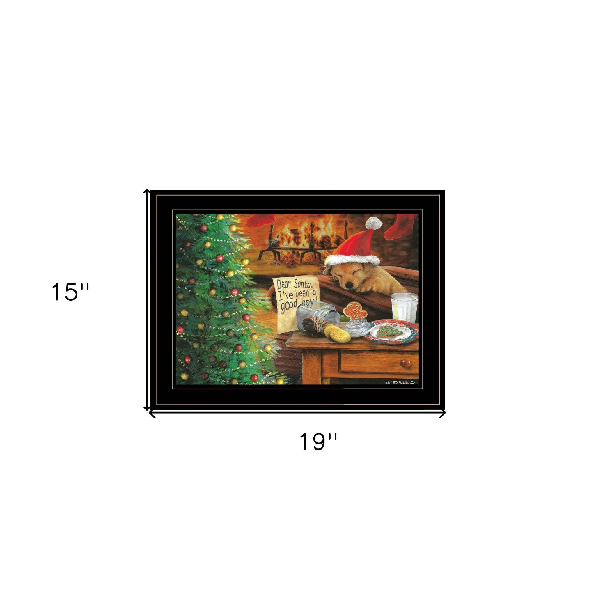 Ive Been A Good Boy 3 Black Framed Print Wall Art - Image 6
