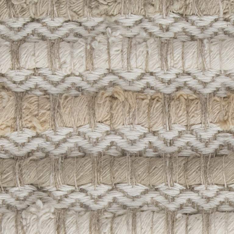 Ivory Beige Nubby Texture Bands Throw Pillow - Image 4