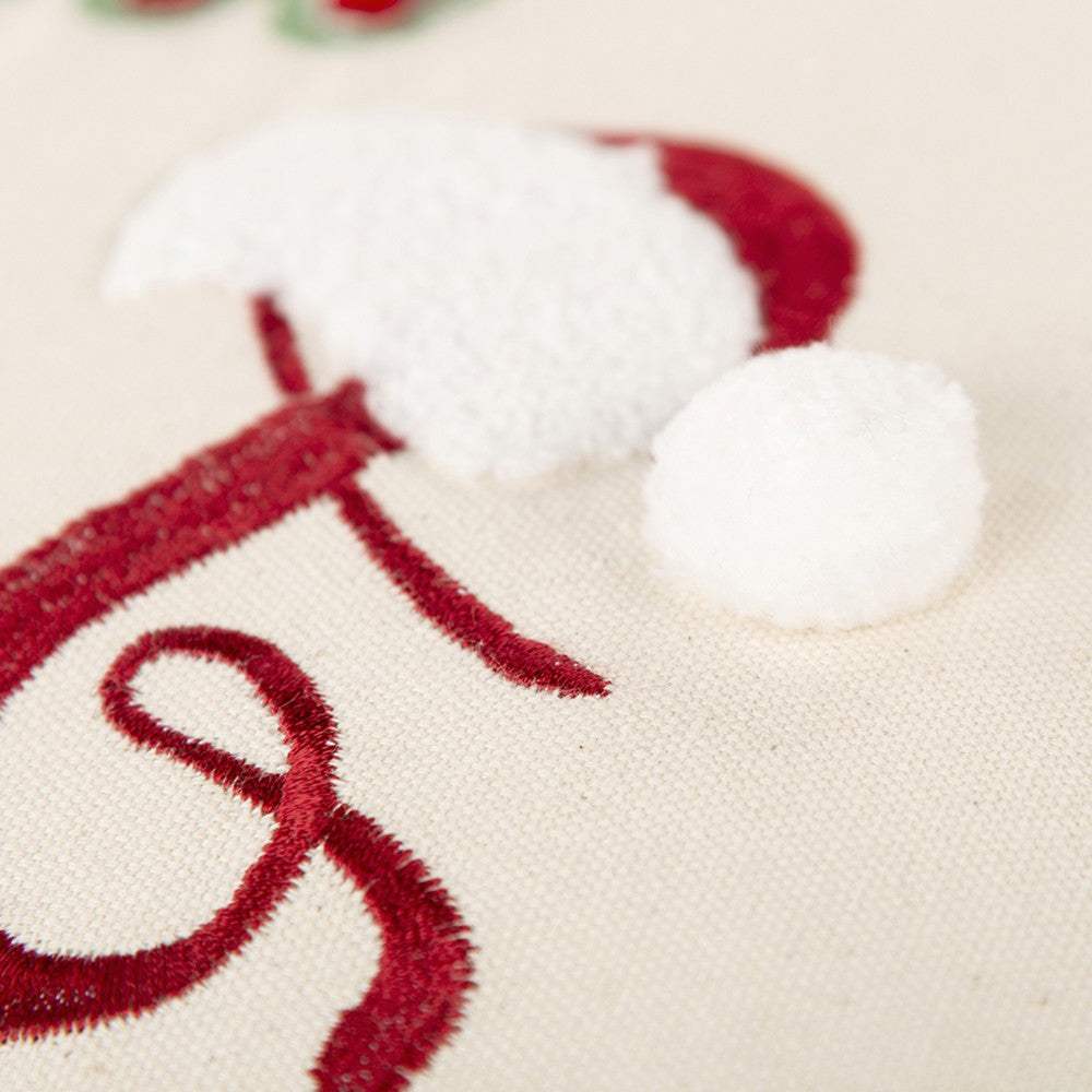 Ivory Red Cheeky Santa Sentiment Throw Pillow - Image 6
