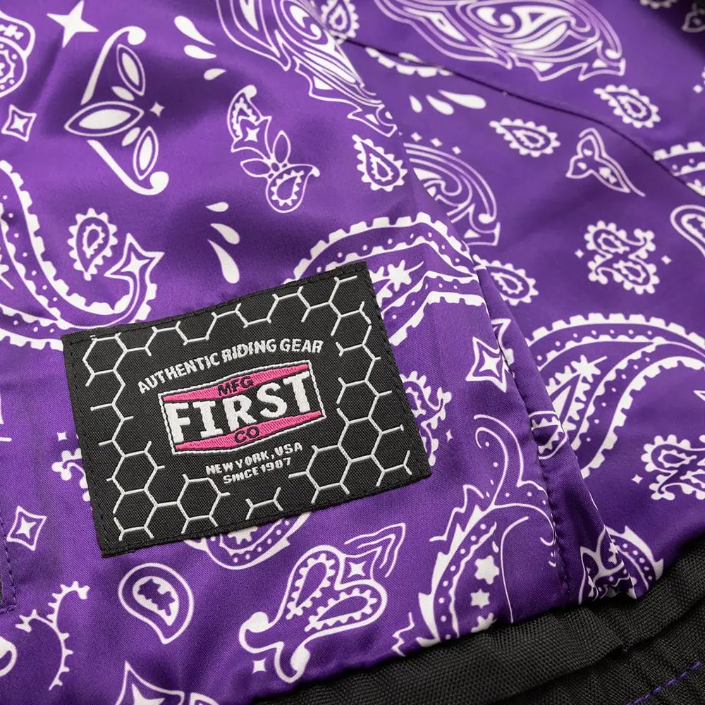 Jessica Women's Motorcycle Leather Vest - Purple - Limited Edition - Image 4