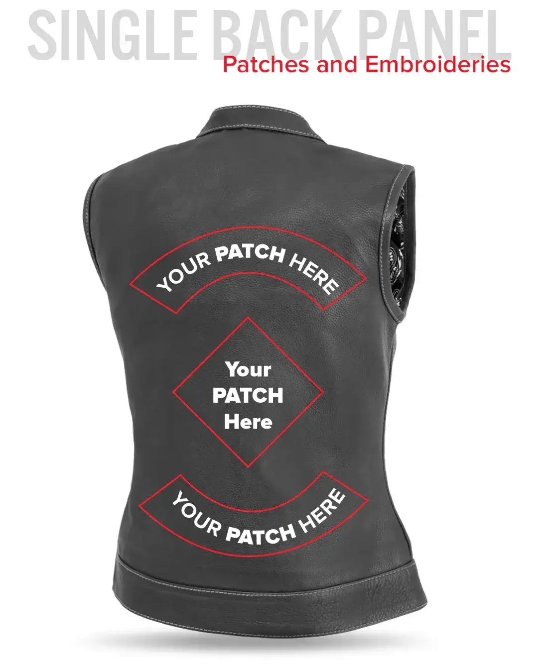 Jessica Women's Motorcycle Leather Vest - White - Limited Edition - Image 8