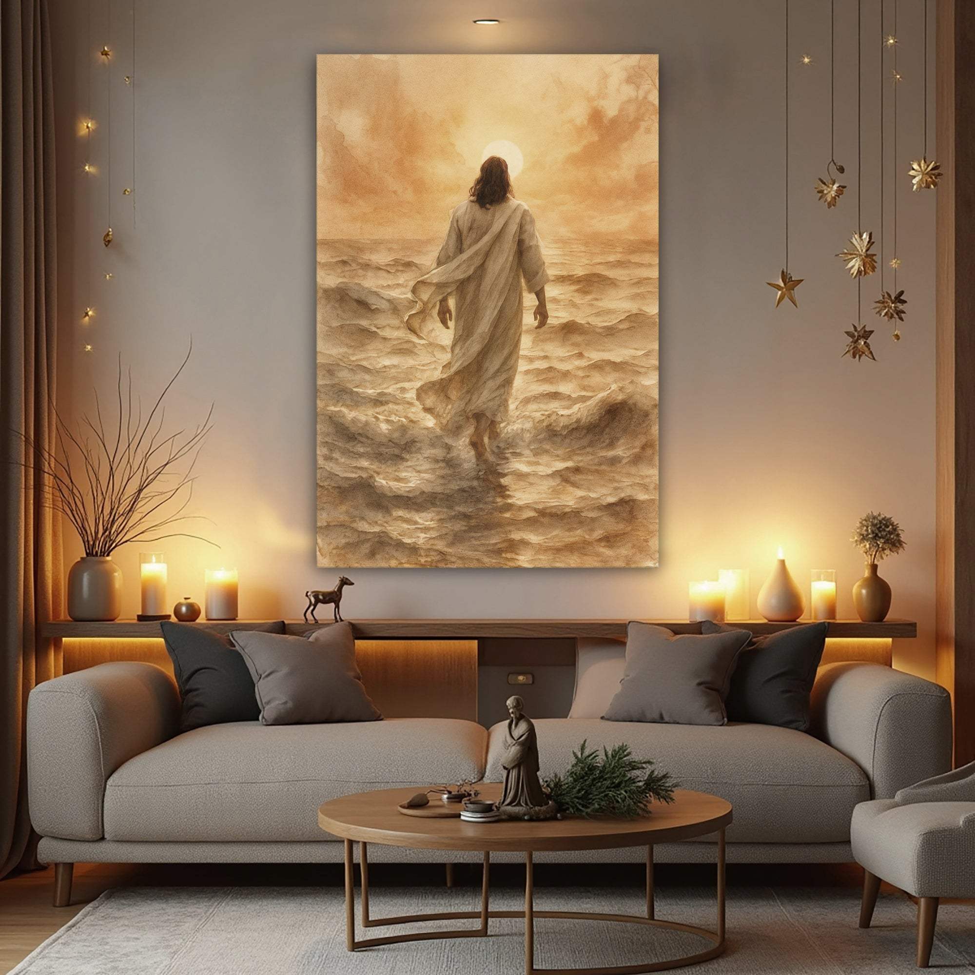 Jesus Christ Walking On Water Faith Wall Art VI - Image 3