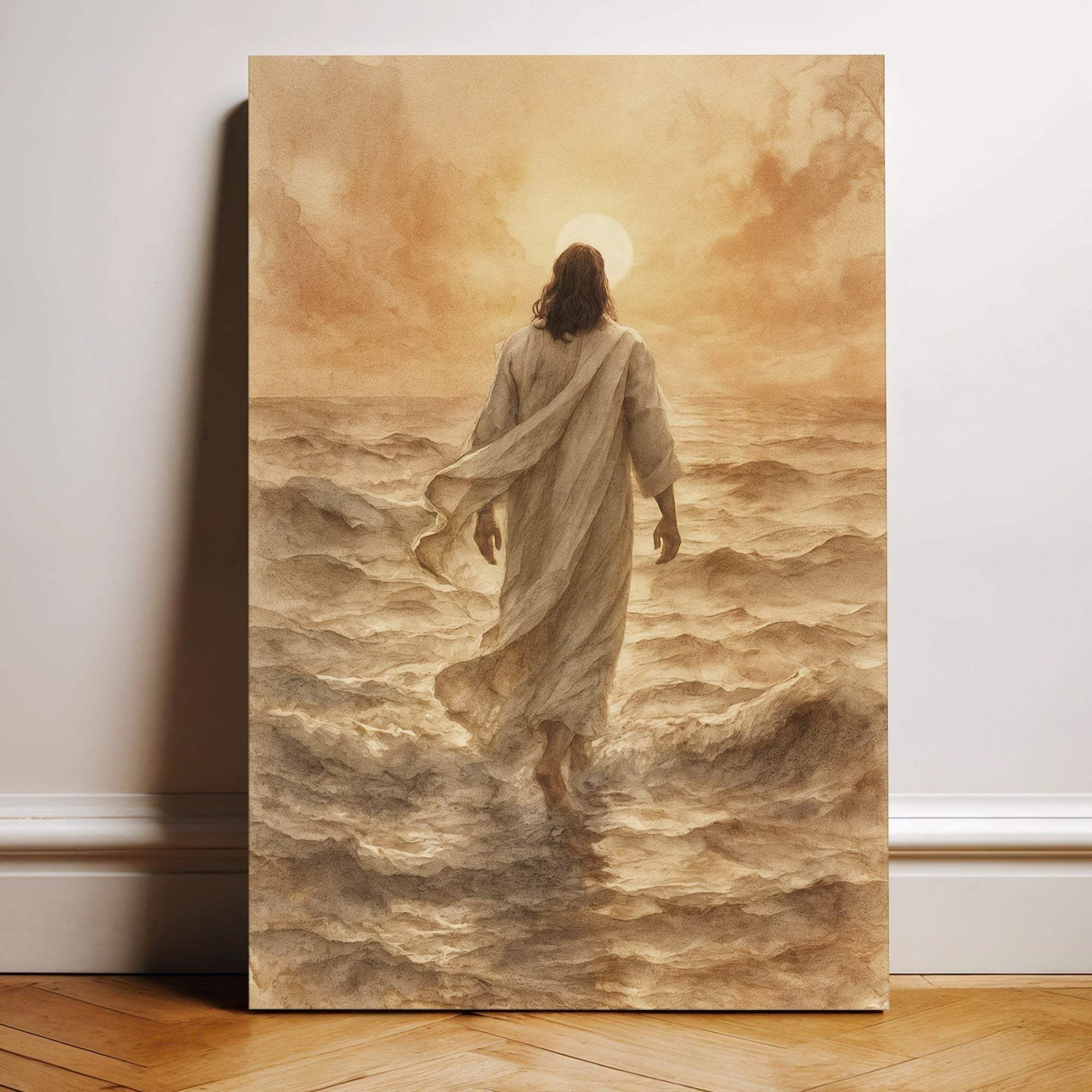 Jesus Christ Walking On Water Faith Wall Art VI - Image 5