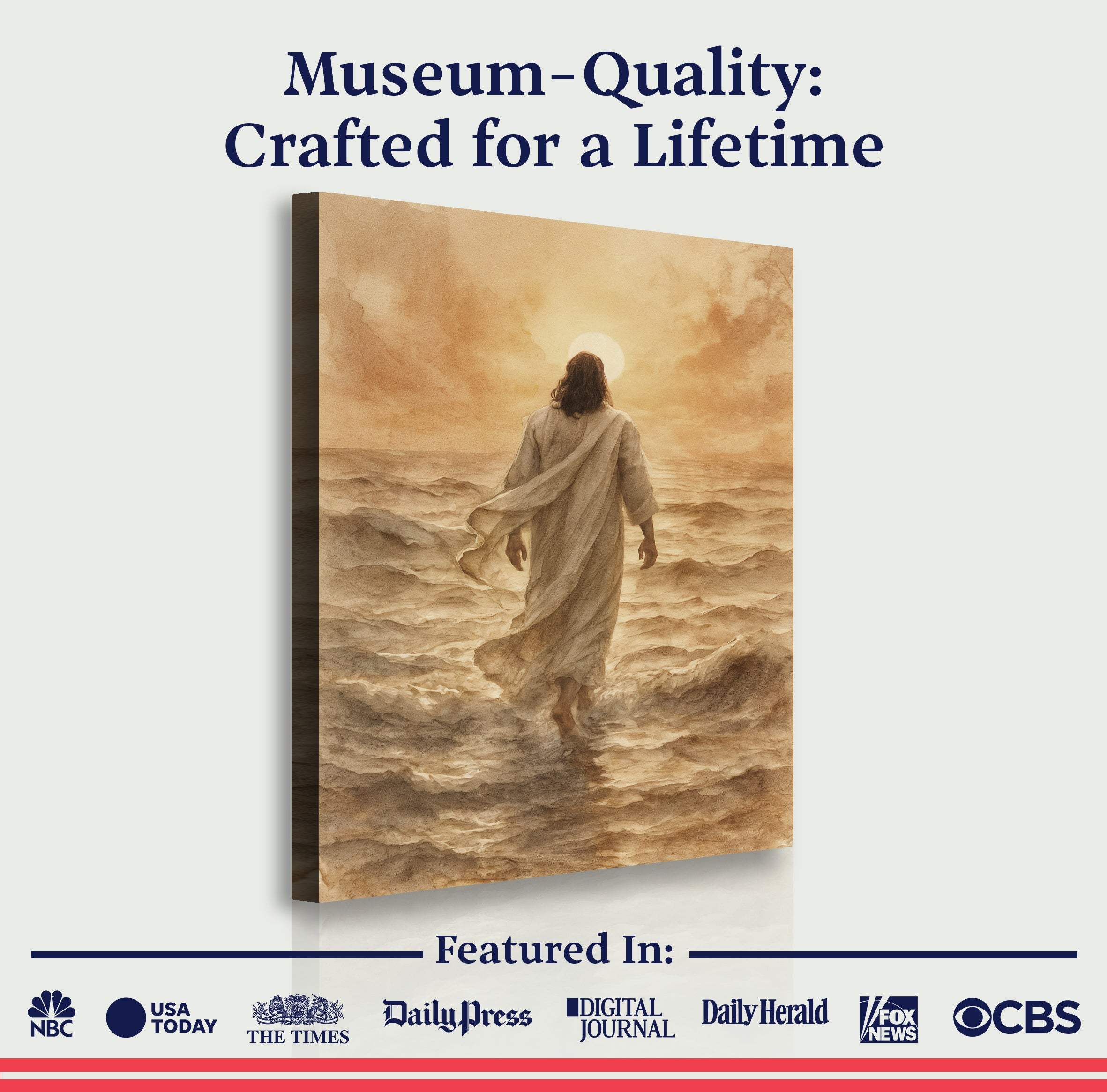 Jesus Christ Walking On Water Faith Wall Art VI - Image 6