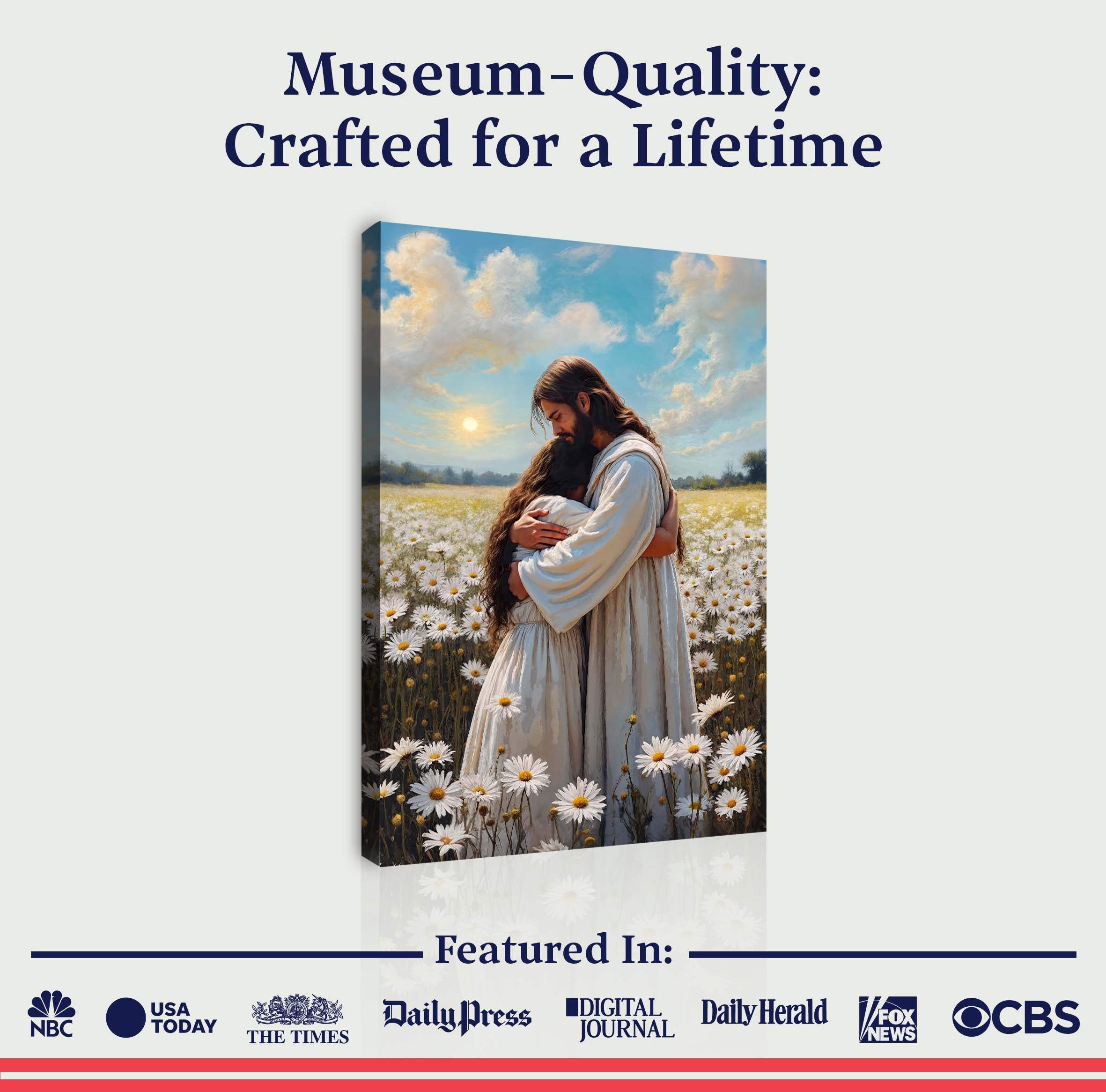 Jesus Hugging Woman Faith Wall Art - Image 6