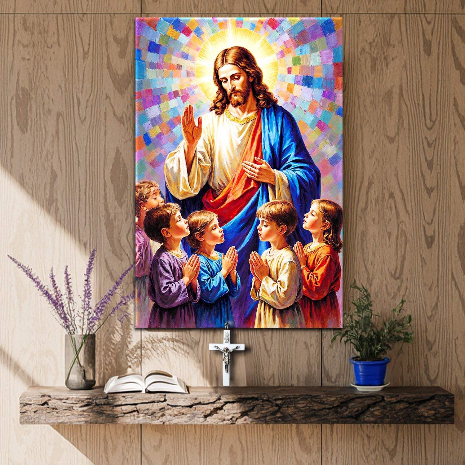Jesus Praying With Kids Faith Wall Art - Image 5