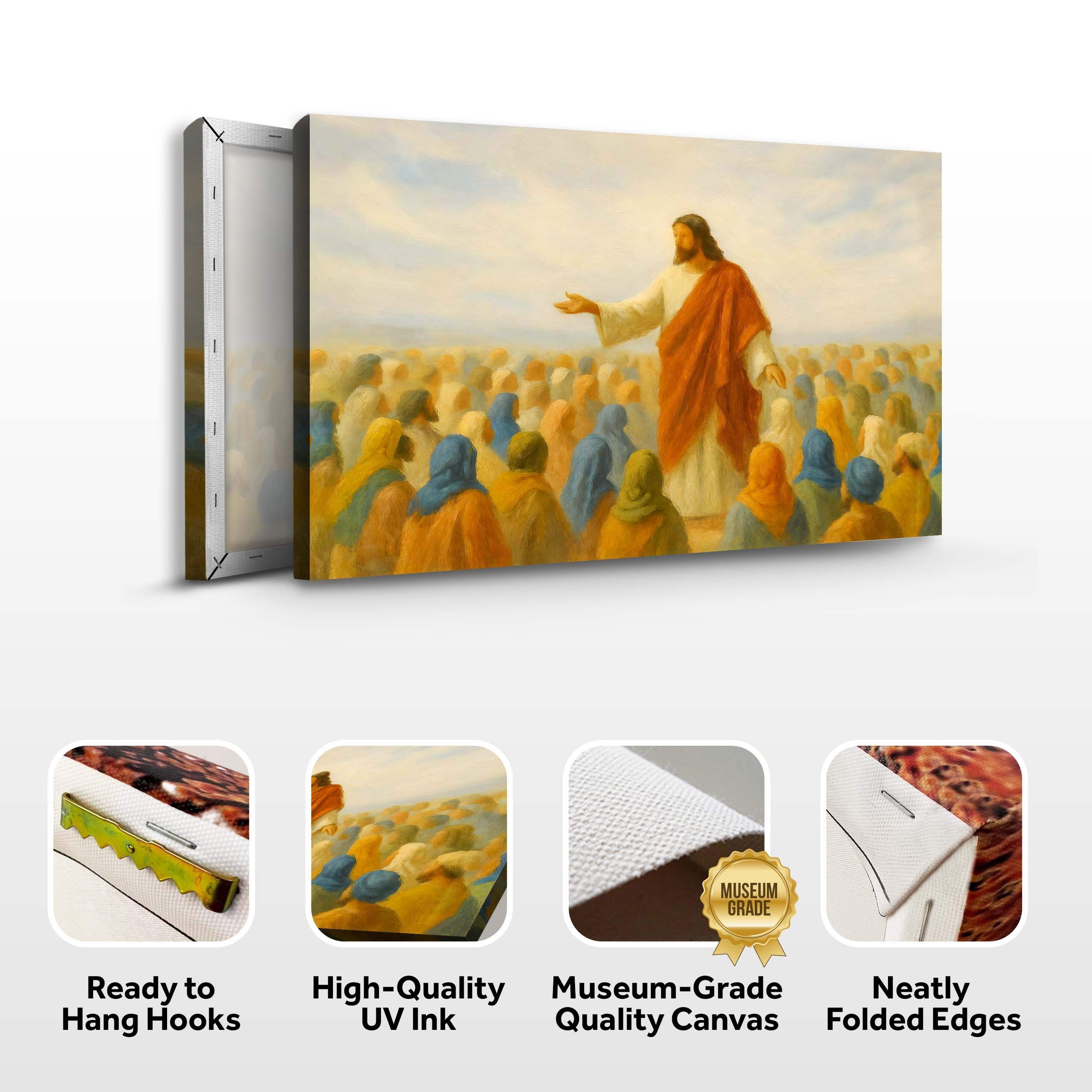 Jesus Speaking To Crowd Faith Wall Art II - Image 8
