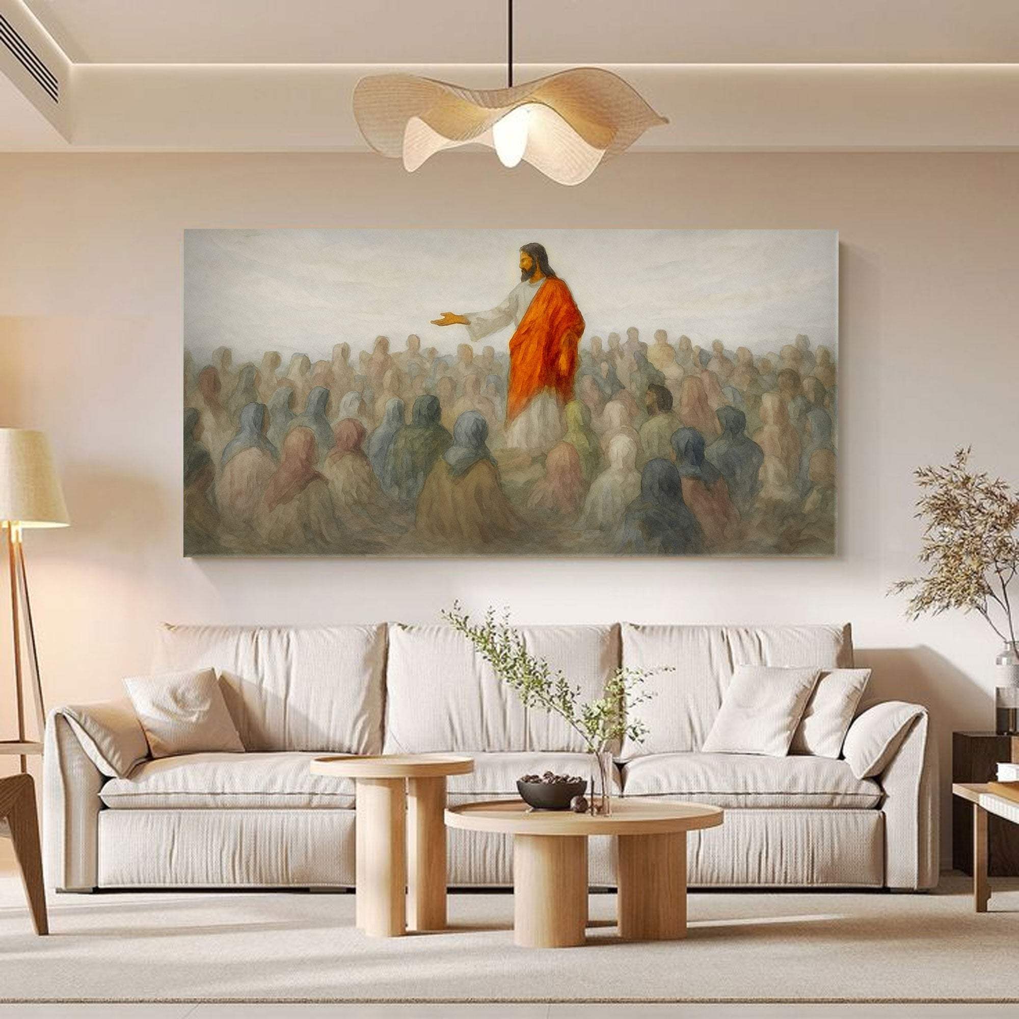 Jesus Speaking To Crowd Faith Wall Art III - Image 3