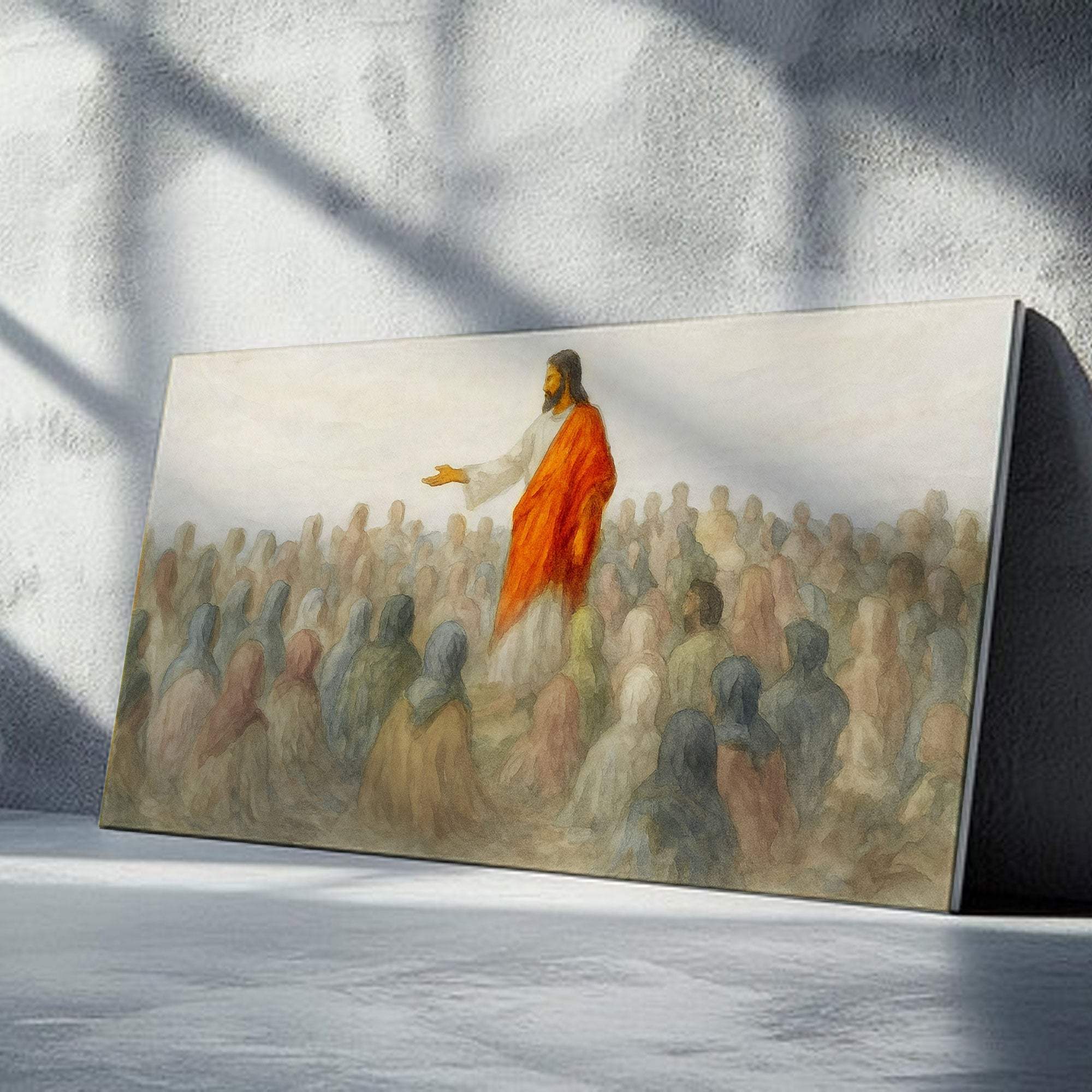 Jesus Speaking To Crowd Faith Wall Art III - Image 5