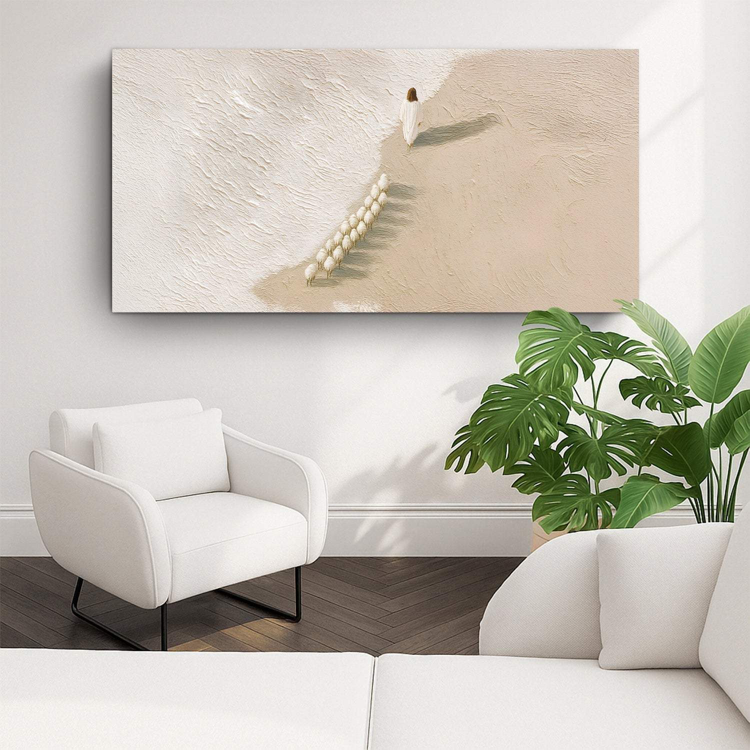 Jesus The Flock of Sheep Faith Wall Art - Image 3