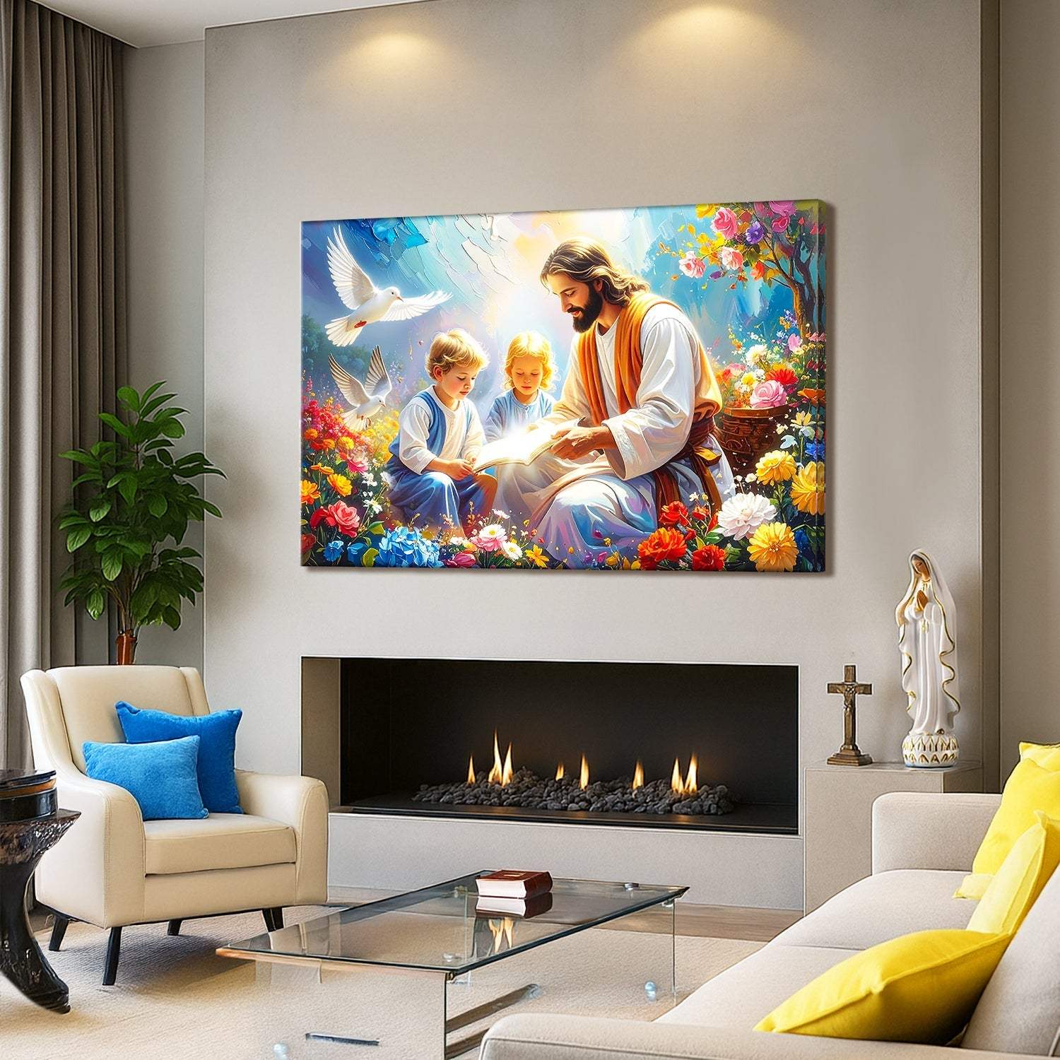 Jesus With Children Faith Wall Art IV - Image 2