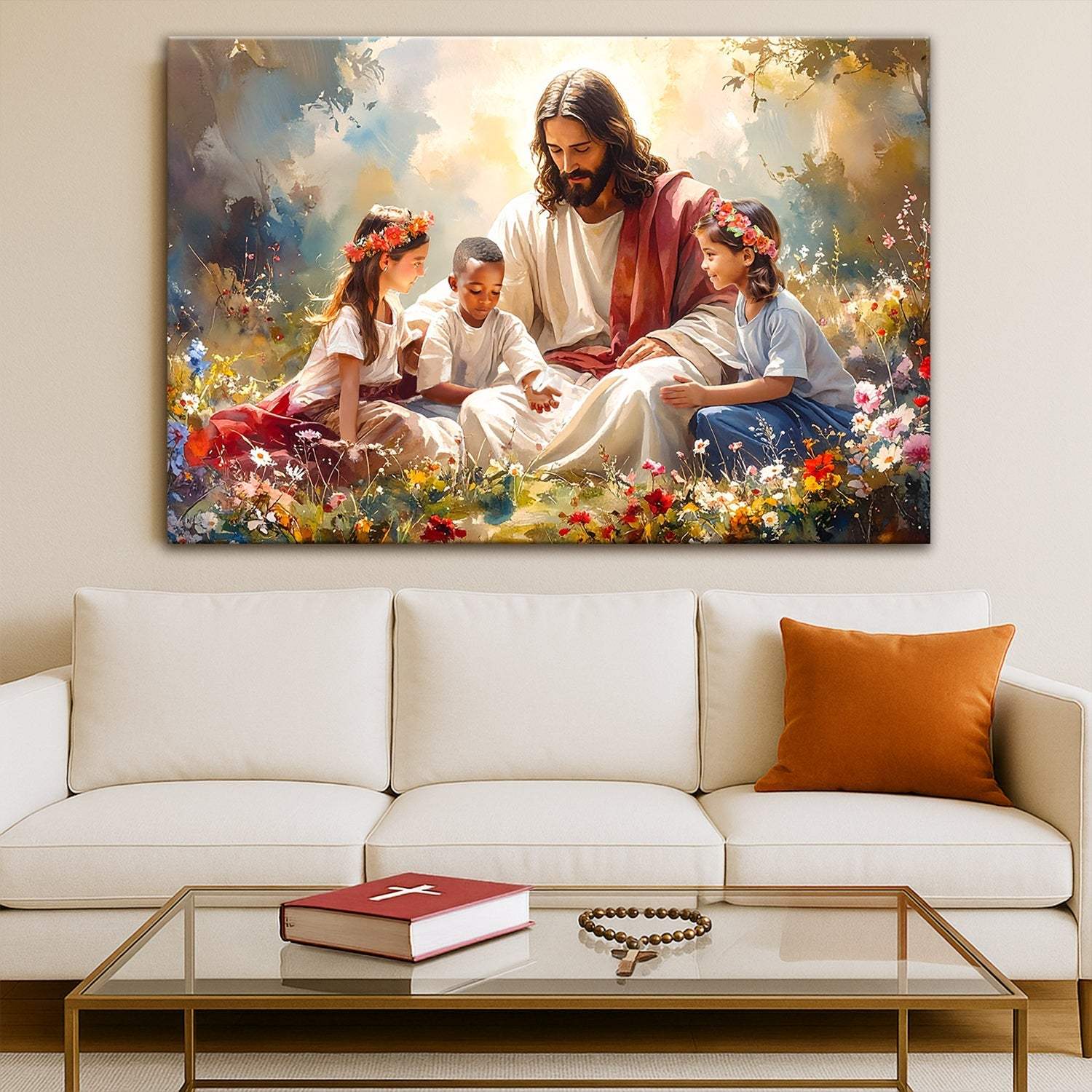 Jesus With Children Faith Wall Art IX - Image 4