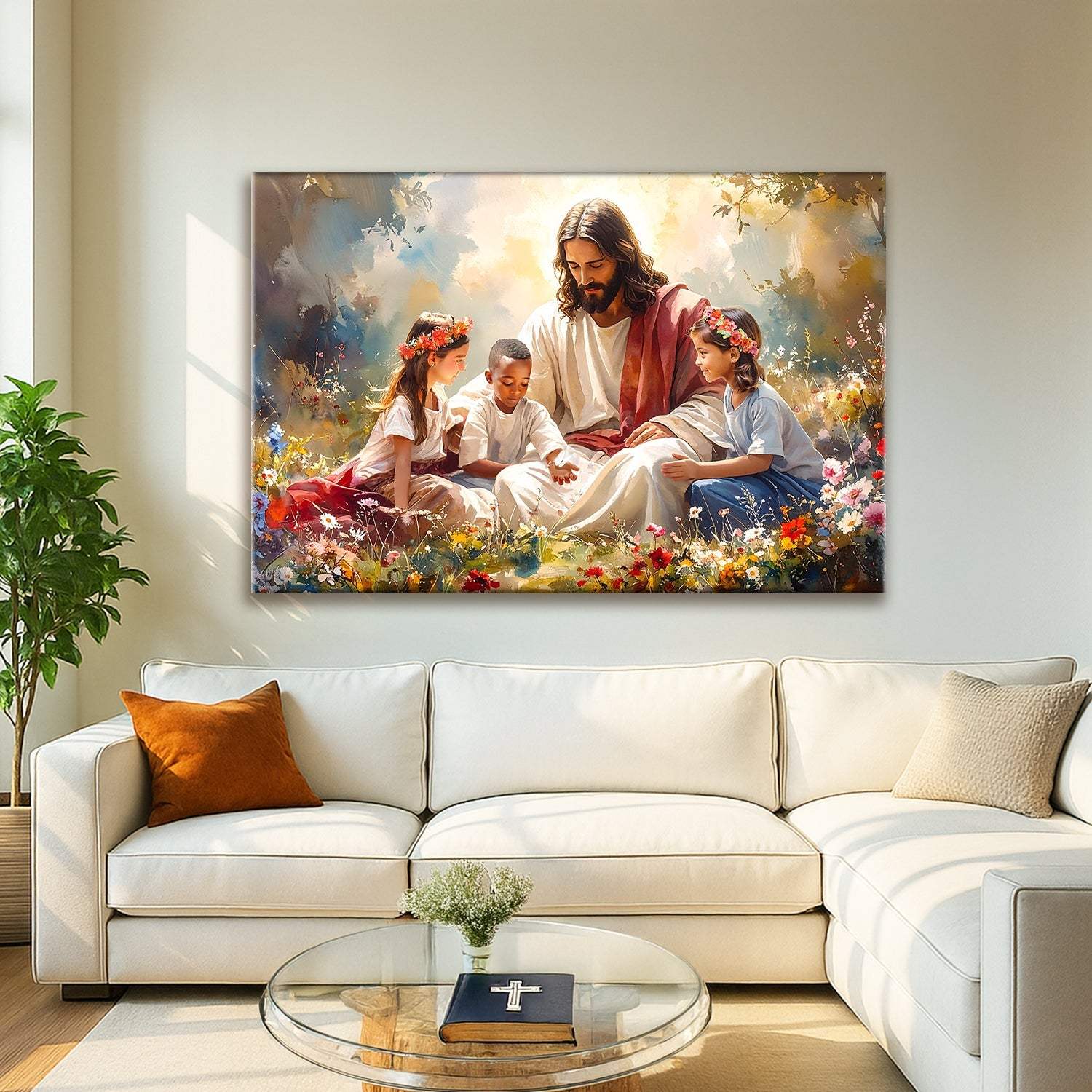 Jesus With Children Faith Wall Art IX - Image 5
