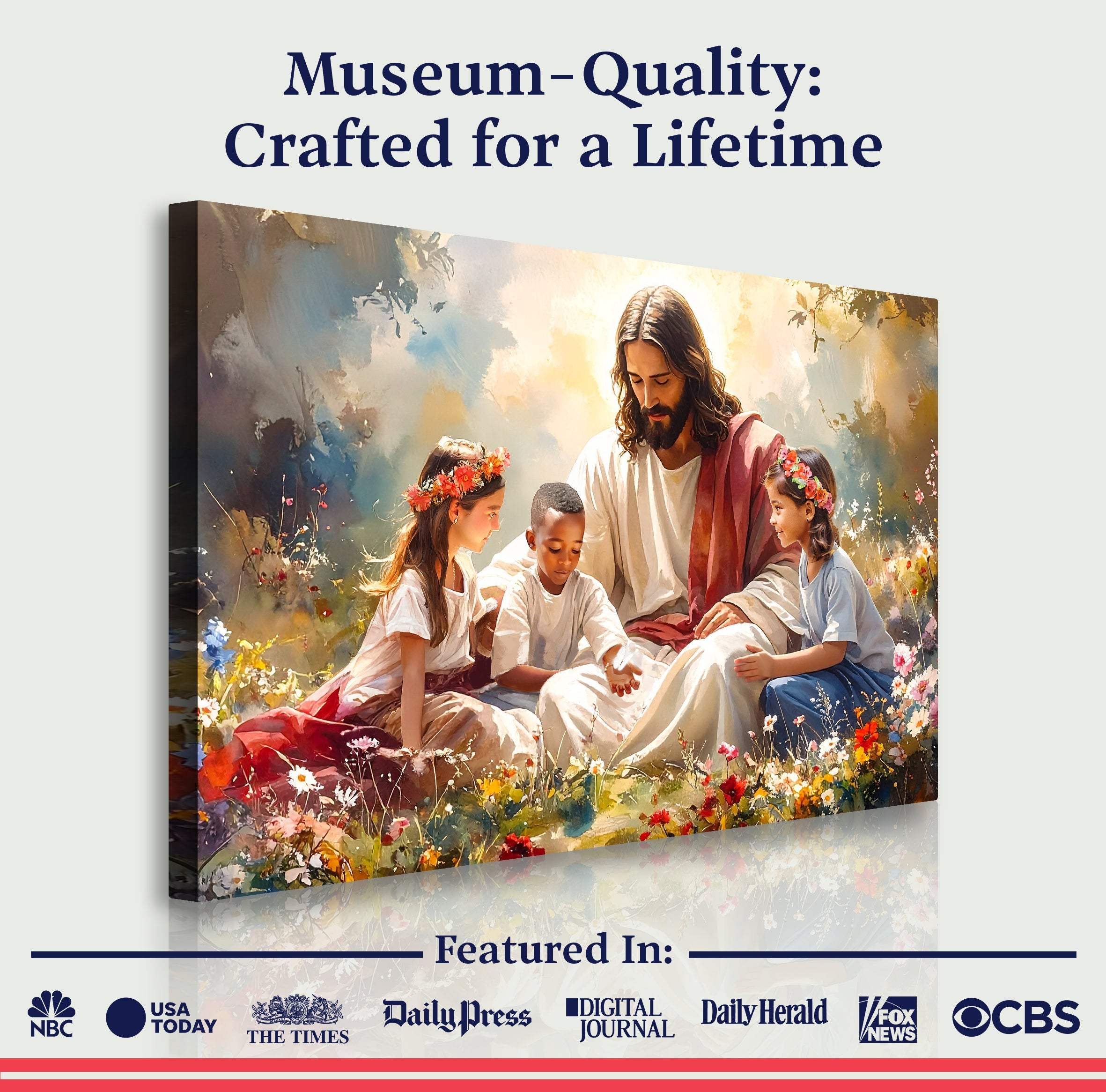 Jesus With Children Faith Wall Art IX - Image 6