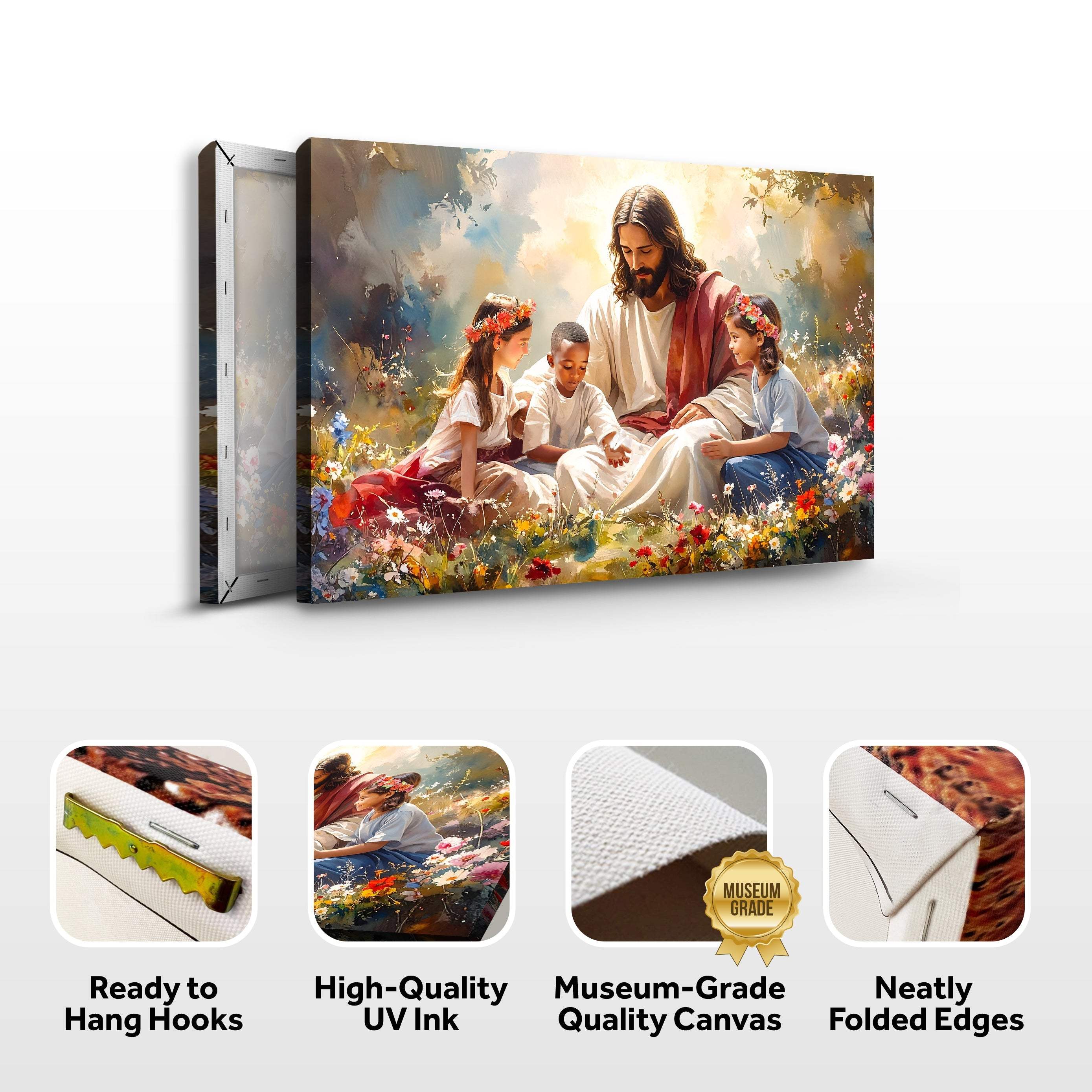 Jesus With Children Faith Wall Art IX - Image 8
