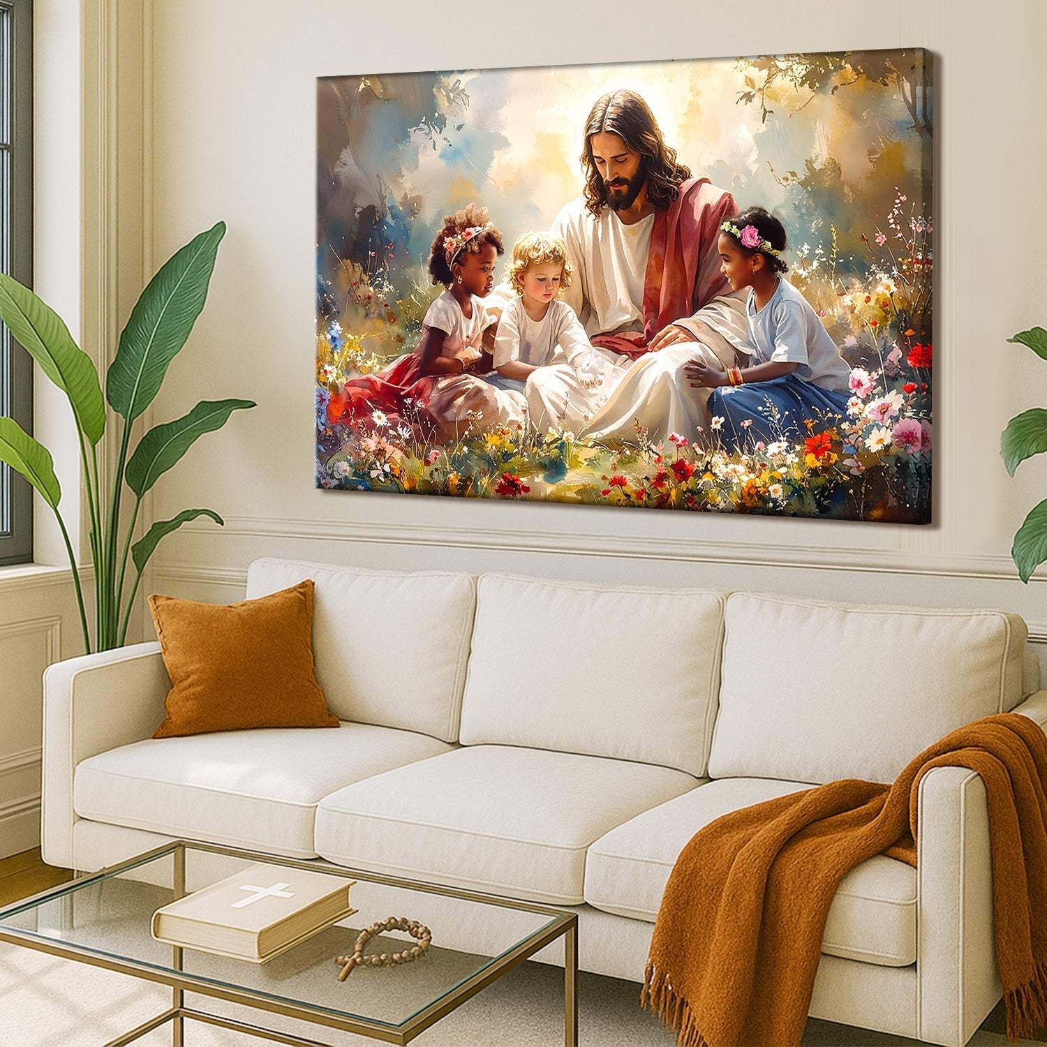 Jesus With Children Faith Wall Art VI - Image 2