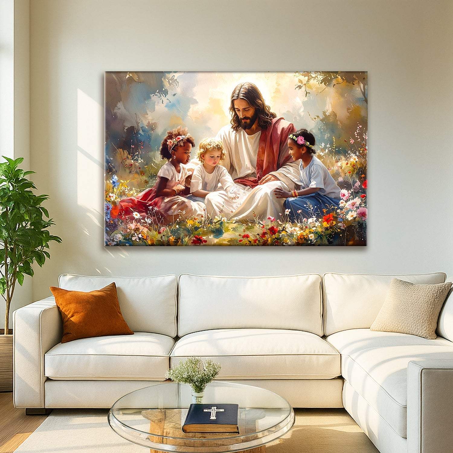 Jesus With Children Faith Wall Art VI - Image 3