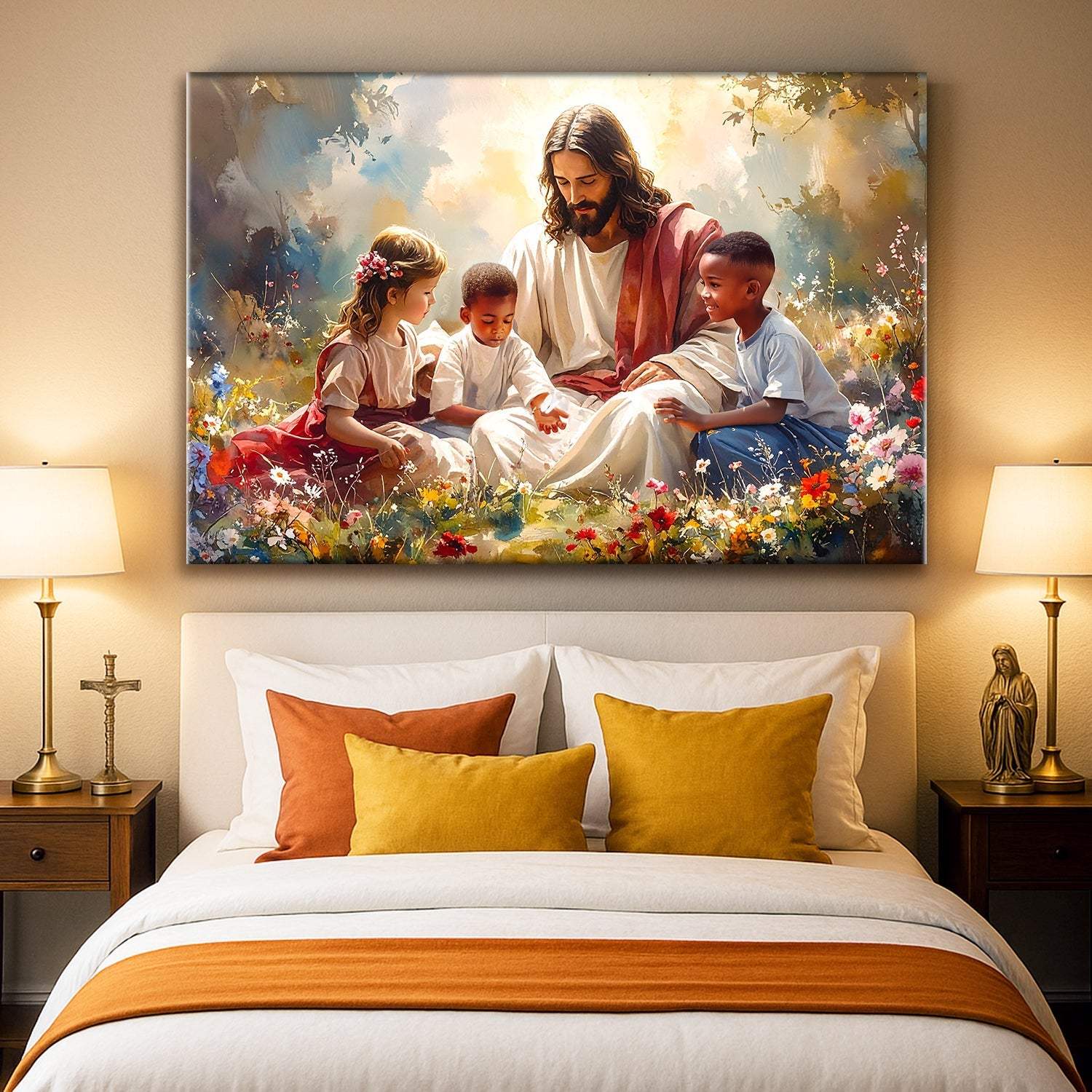 Jesus With Children Faith Wall Art VII - Image 3