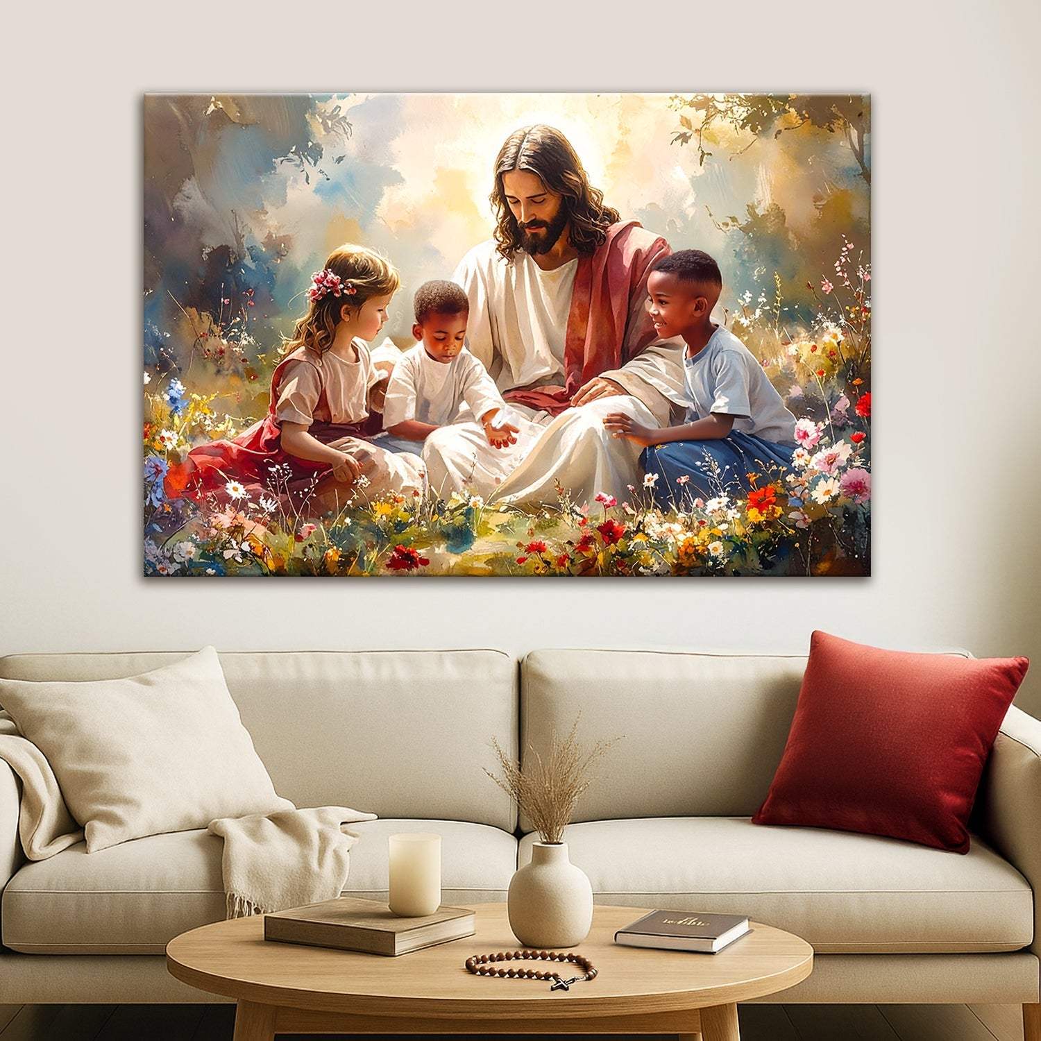 Jesus With Children Faith Wall Art VII - Image 5