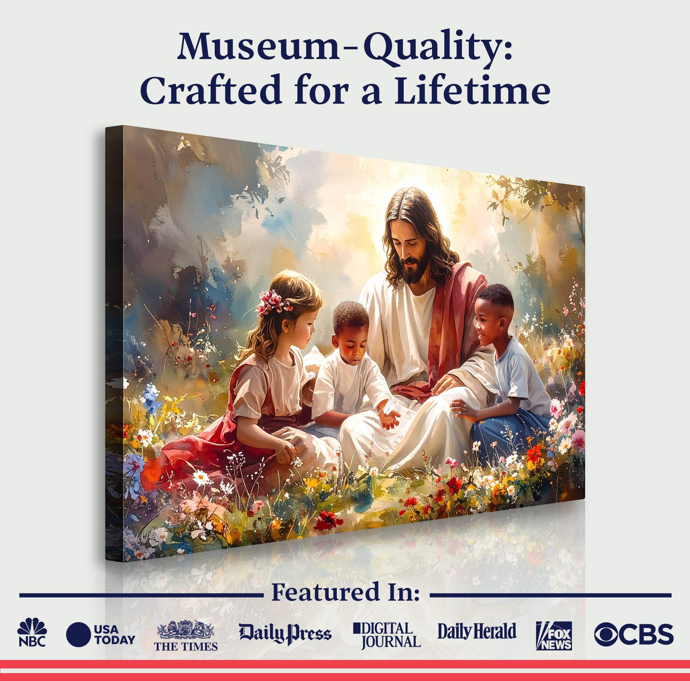 Jesus With Children Faith Wall Art VII - Image 6