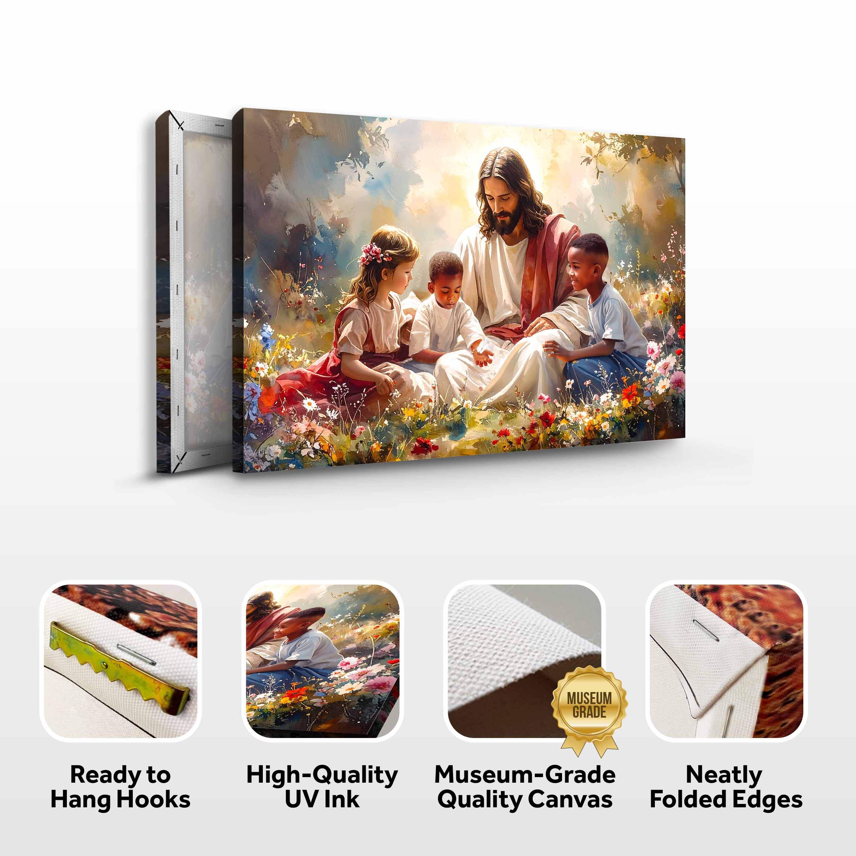 Jesus With Children Faith Wall Art VII - Image 8
