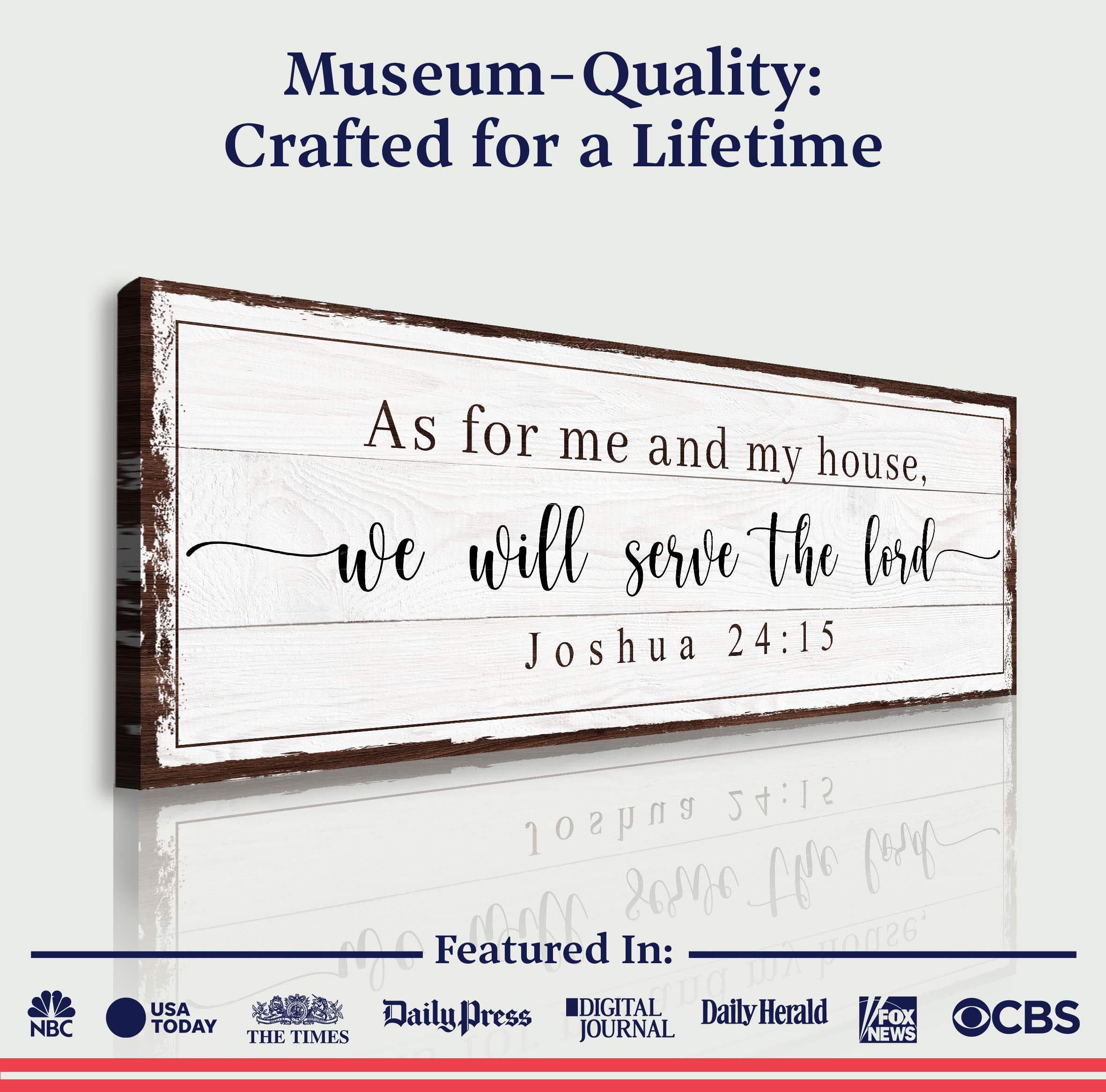 Joshua 24:15 - We Will Serve The Lord Vintage Sign VII - Image 3