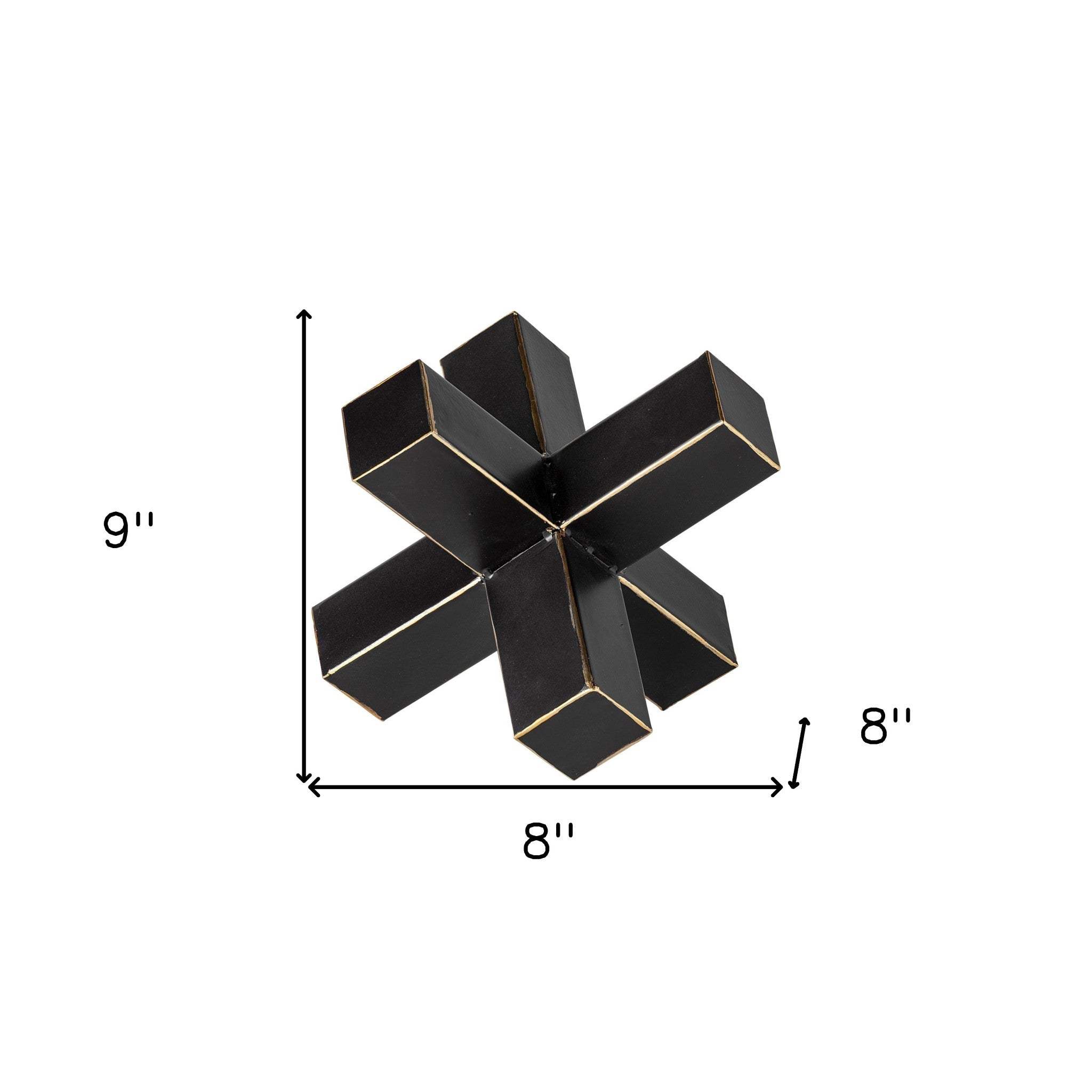 Jumbo Black And Gold Metal Decroative Jack - Image 6