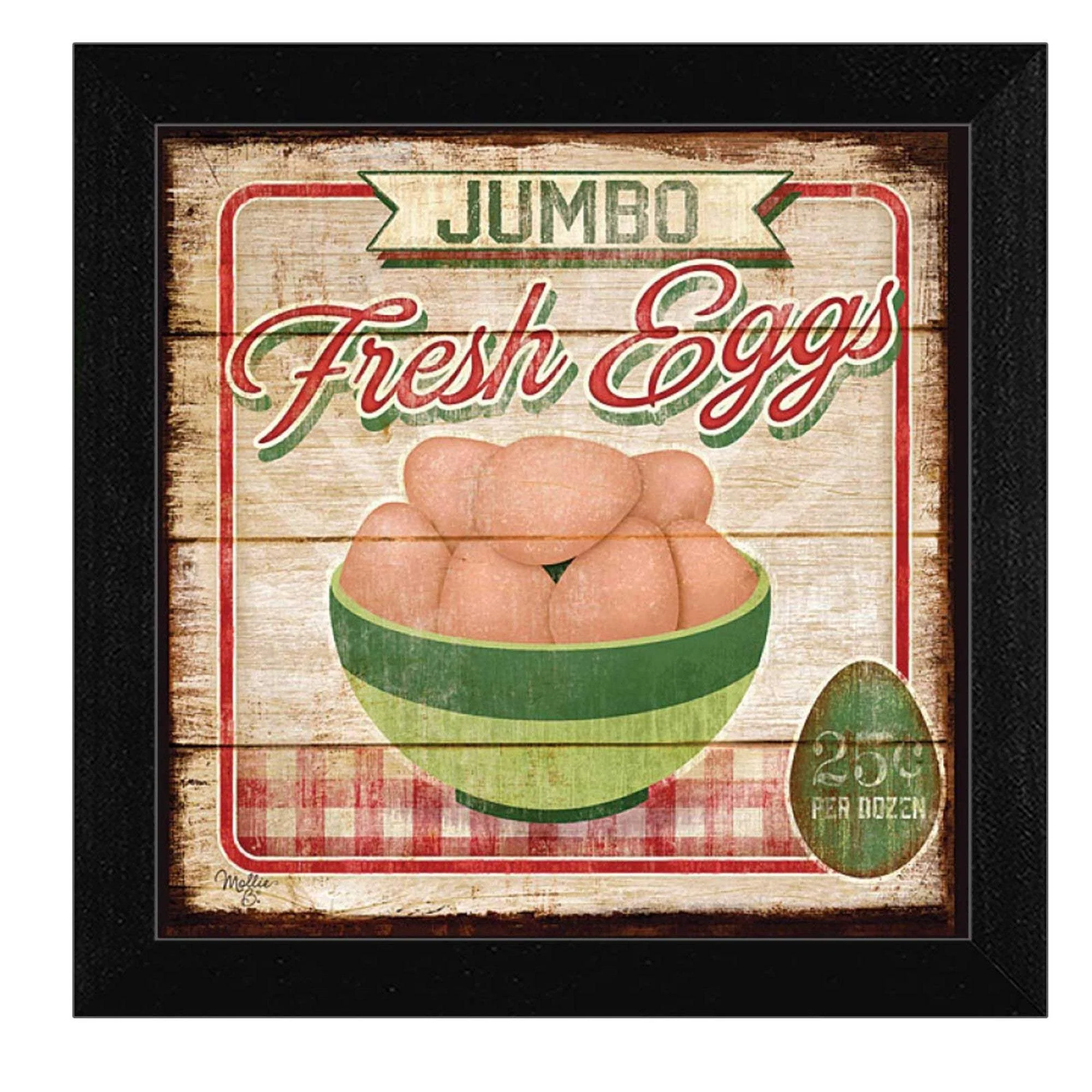 Jumbo Fresh Eggs Black Framed Print Wall Art - Image 2