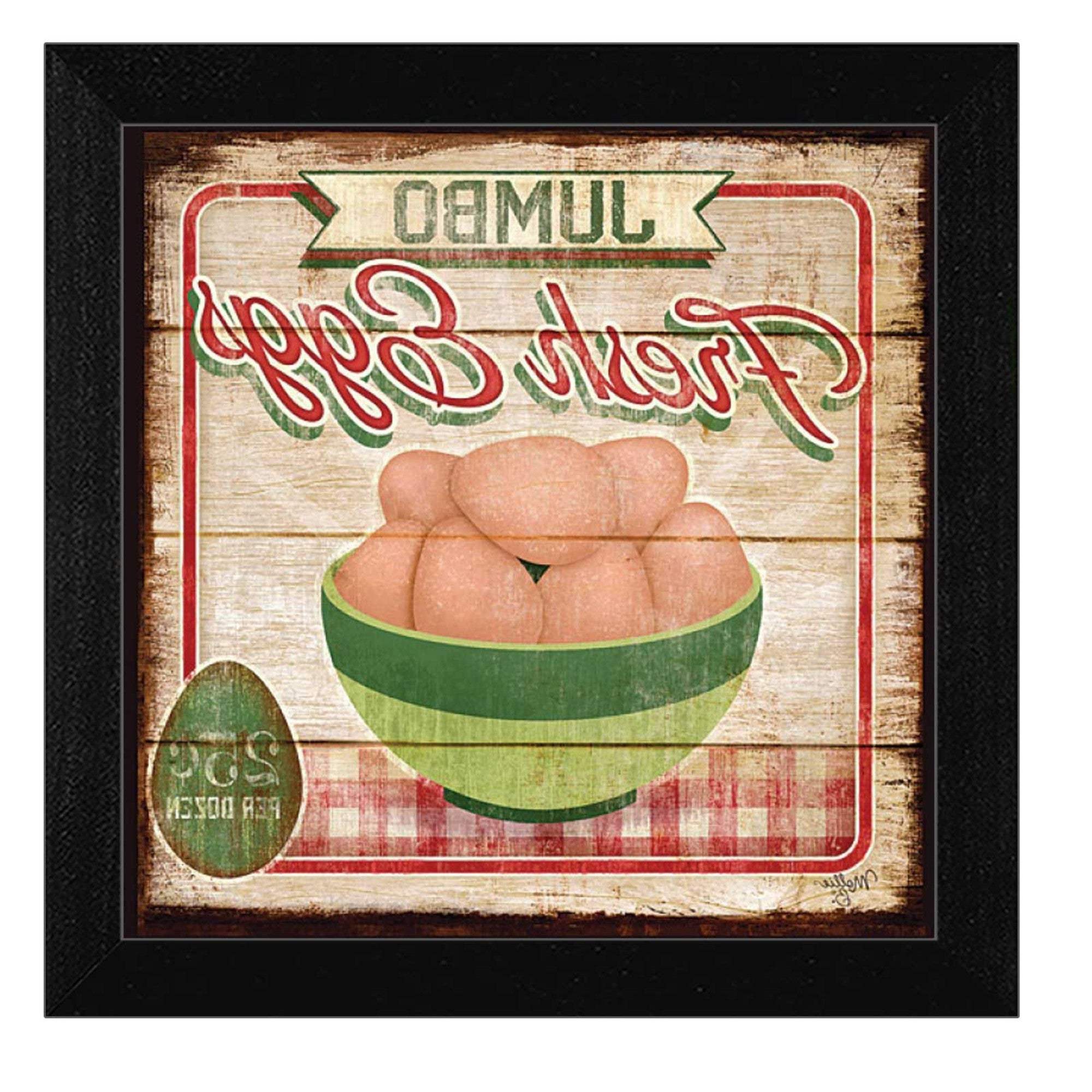 Jumbo Fresh Eggs Black Framed Print Wall Art - Image 3
