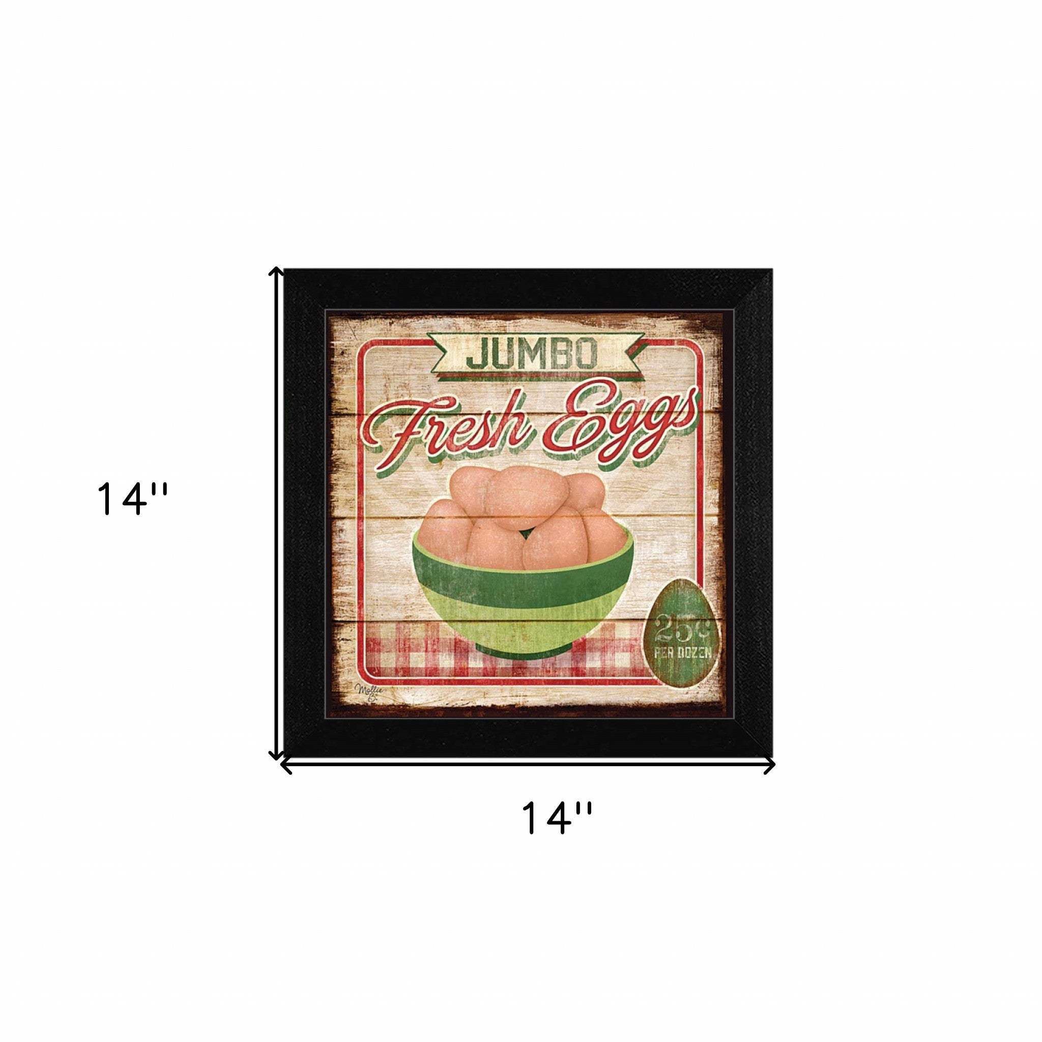 Jumbo Fresh Eggs Black Framed Print Wall Art - Image 5