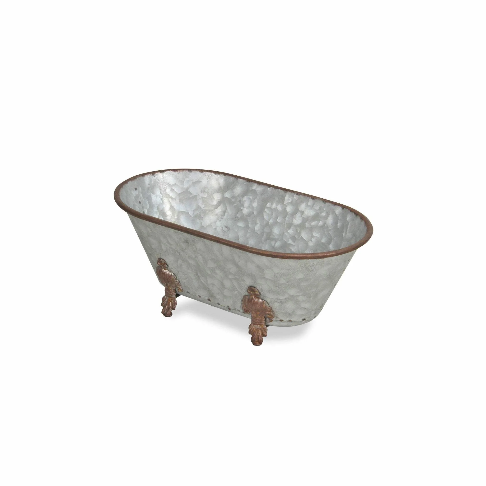 Jumbo Hammered Metal Bathtub Sculpture - Image 2