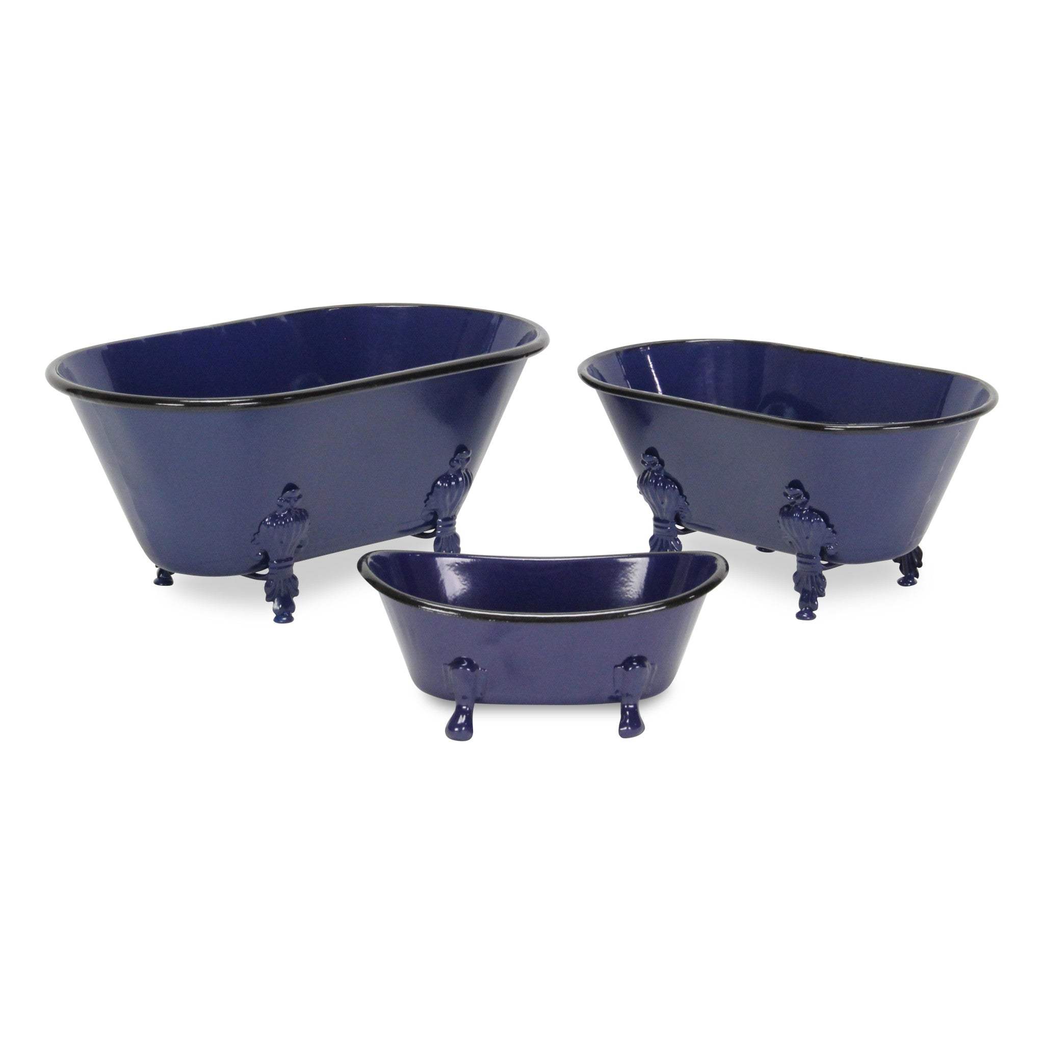Jumbo Royal Blue Bathtub Decorative Sculpture - Image 4