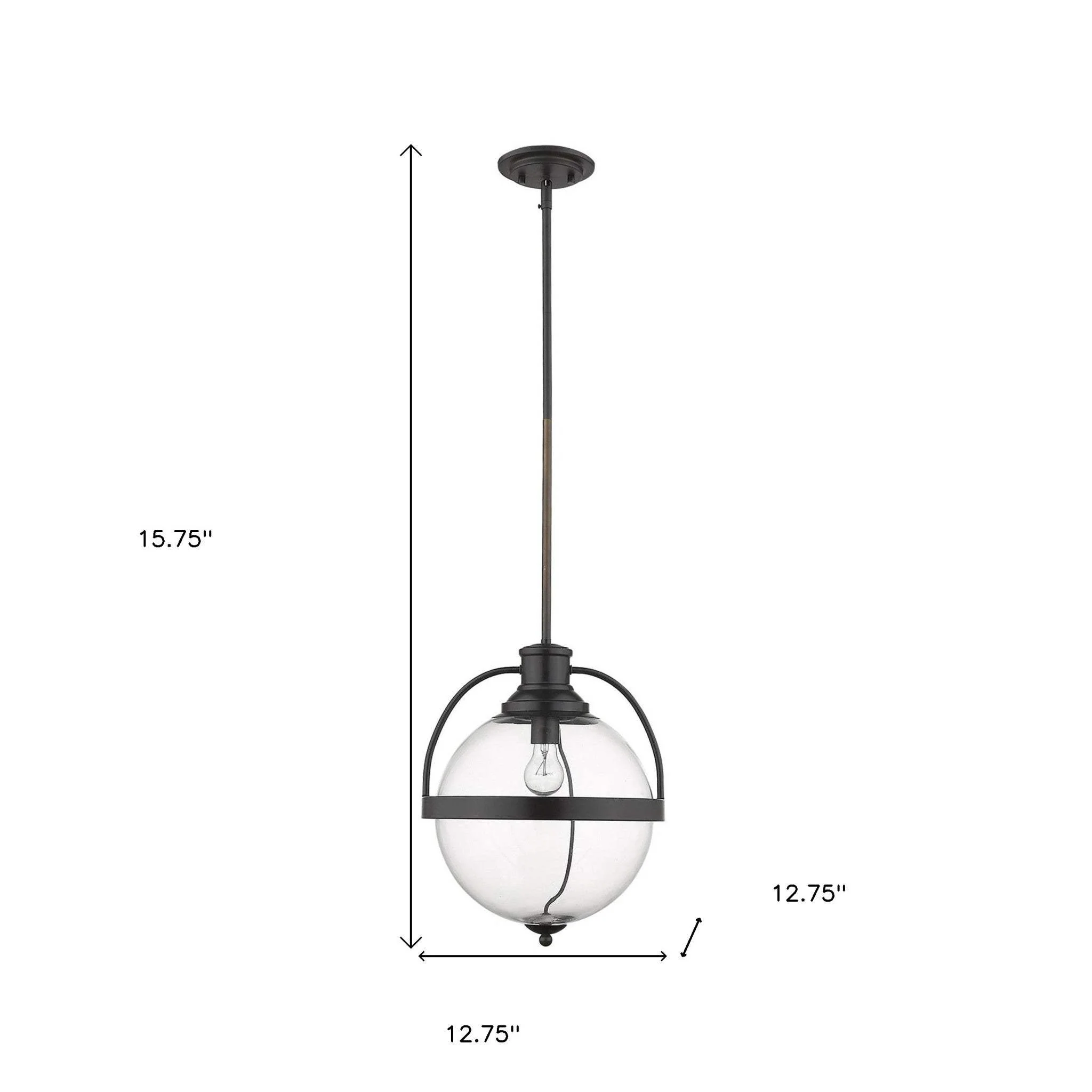 Kassian 1-Light Oil-Rubbed Bronze Pendant - Image 7