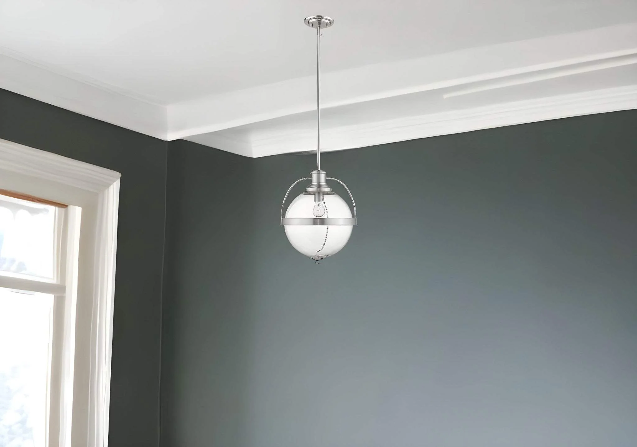 Kassian 1-Light Satin Nickel Pendant - Image 2