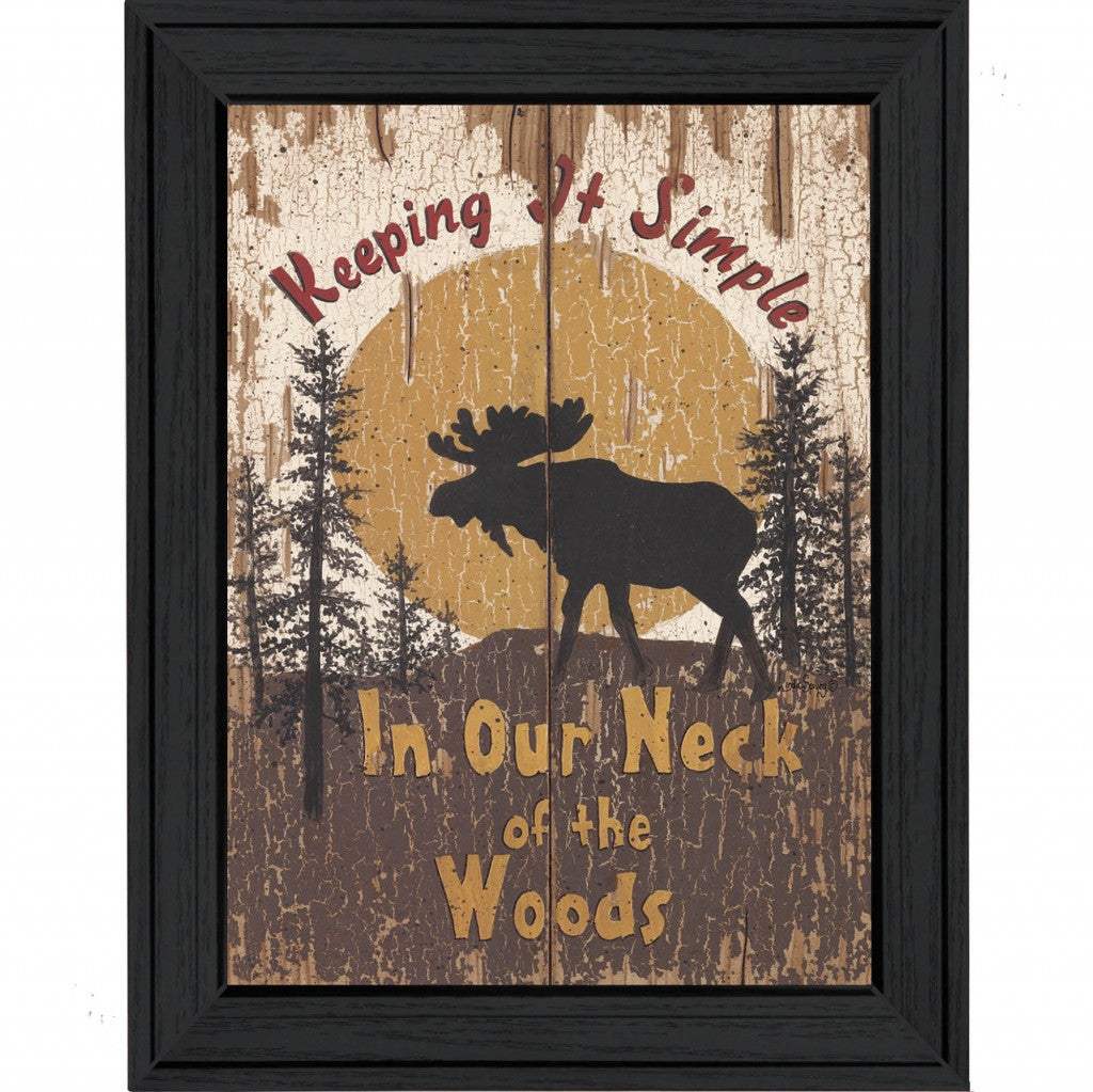 Keeping It Simple Black Framed Print Wall Art - Image 2