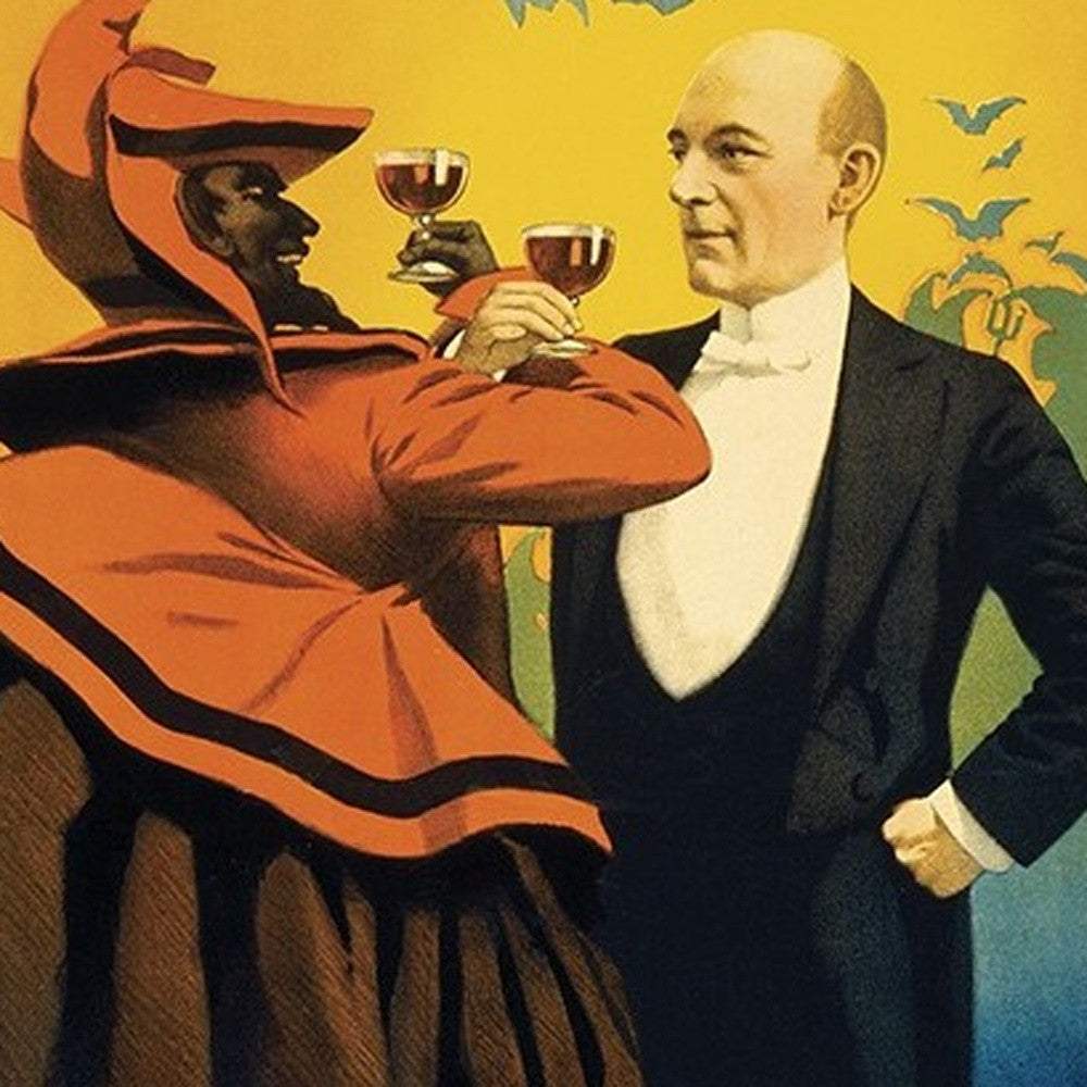 Kellar Having Drinks With The Devil Vintage Magic Unframed Print Wall Art - Image 3
