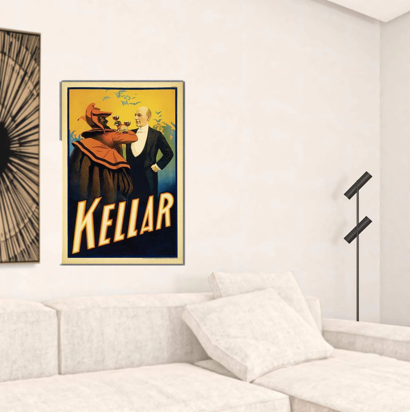 Kellar Having Drinks With The Devil Vintage Magic Unframed Print Wall Art - Image 3