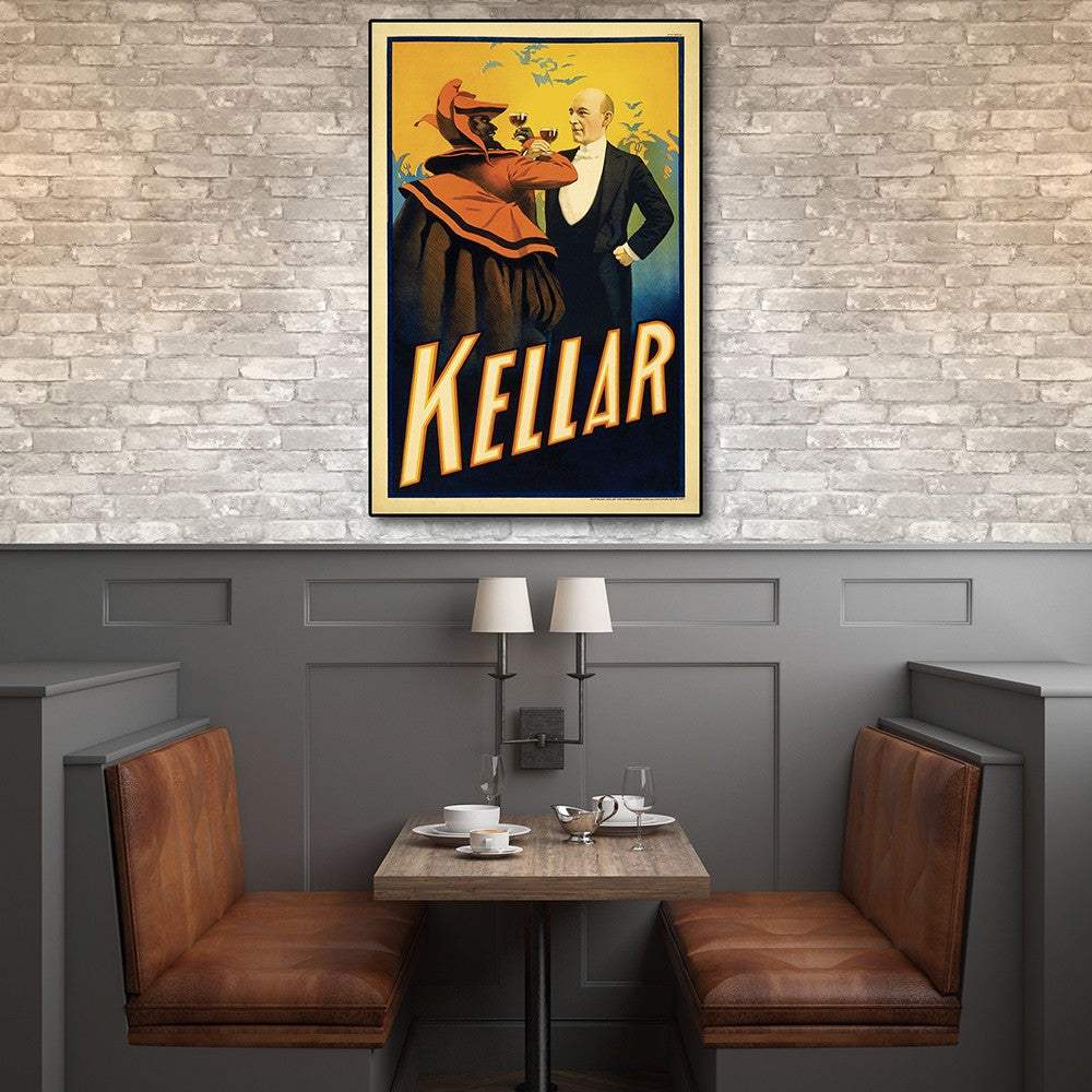 Kellar Having Drinks With The Devil Vintage Magic Unframed Print Wall Art - Image 7