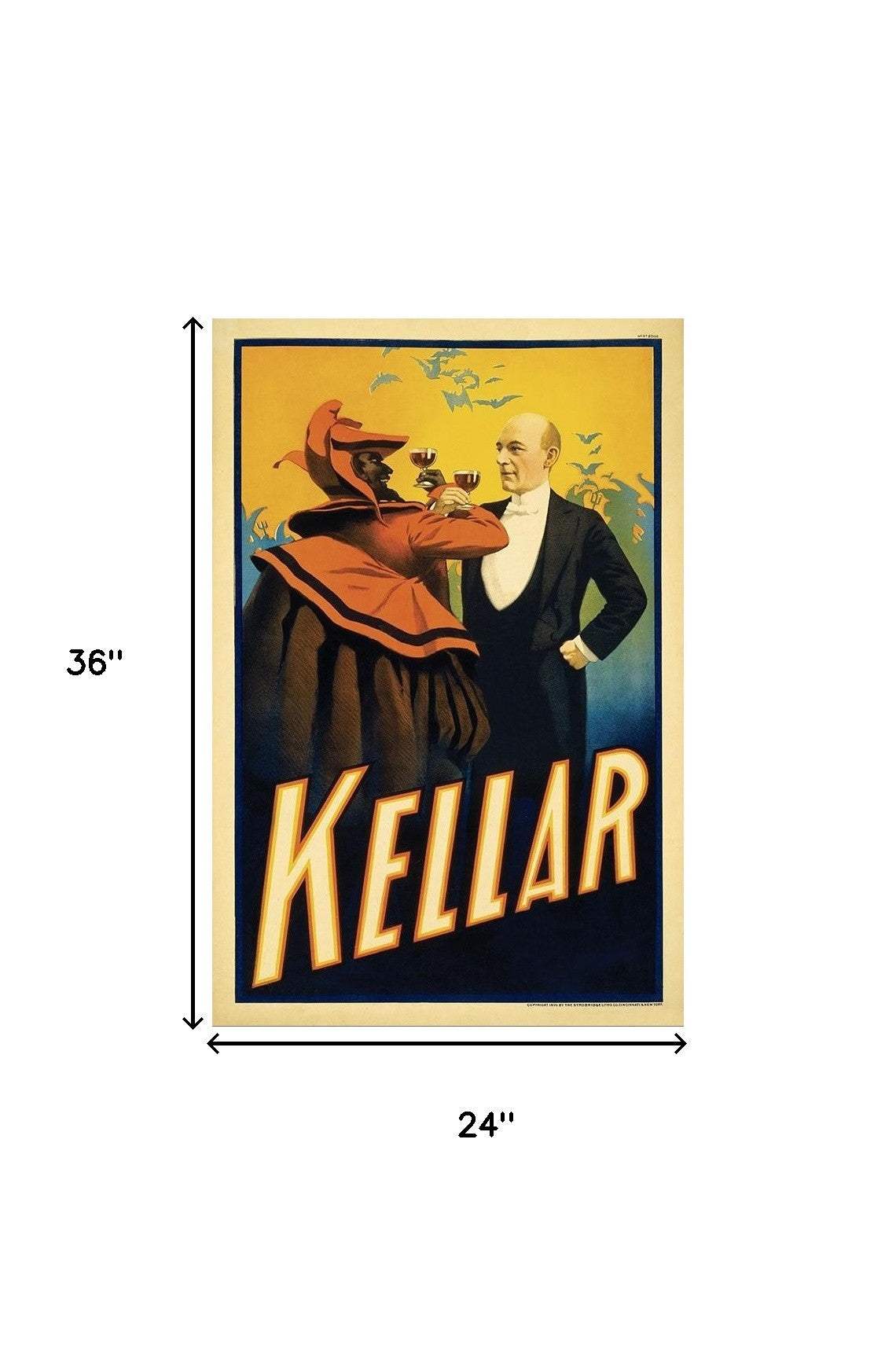 Kellar Having Drinks With The Devil Vintage Magic Unframed Print Wall Art - Image 9