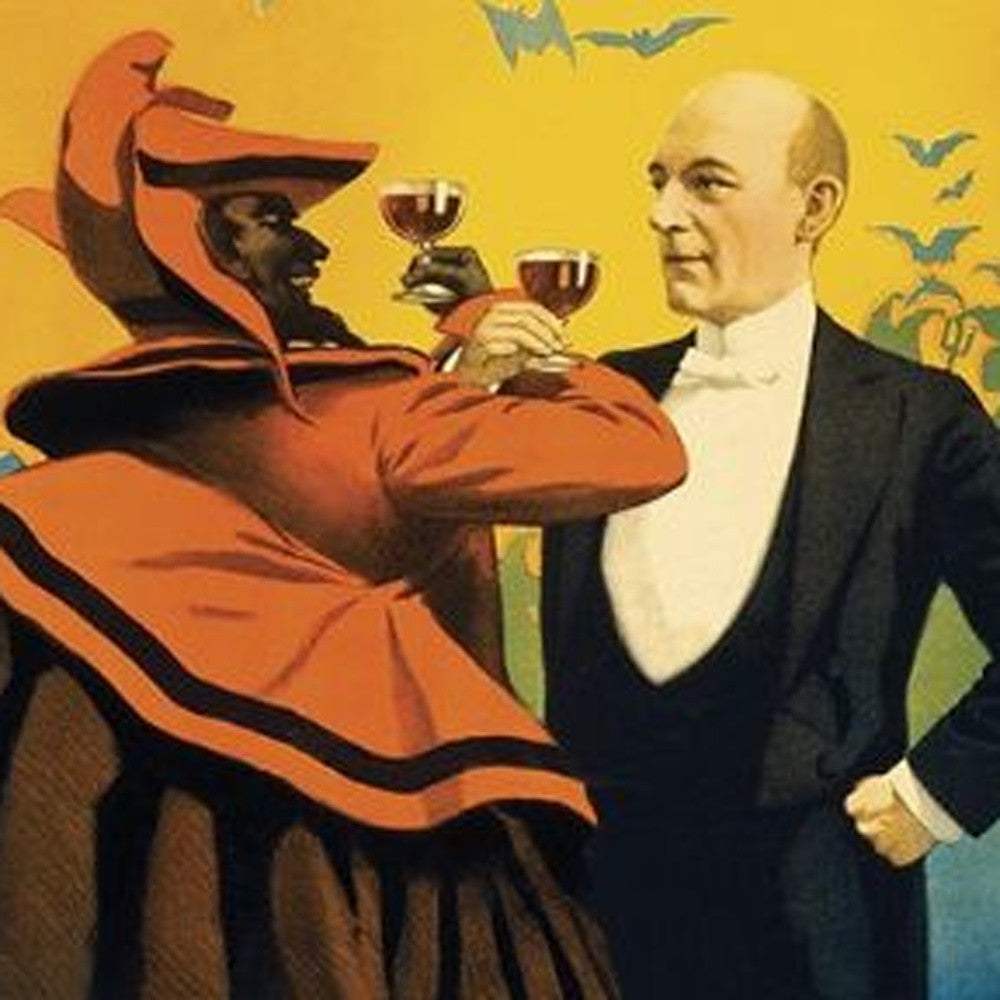 Kellar Having Drinks With The Devil Vintage Magic Unframed Print Wall Art - Image 4
