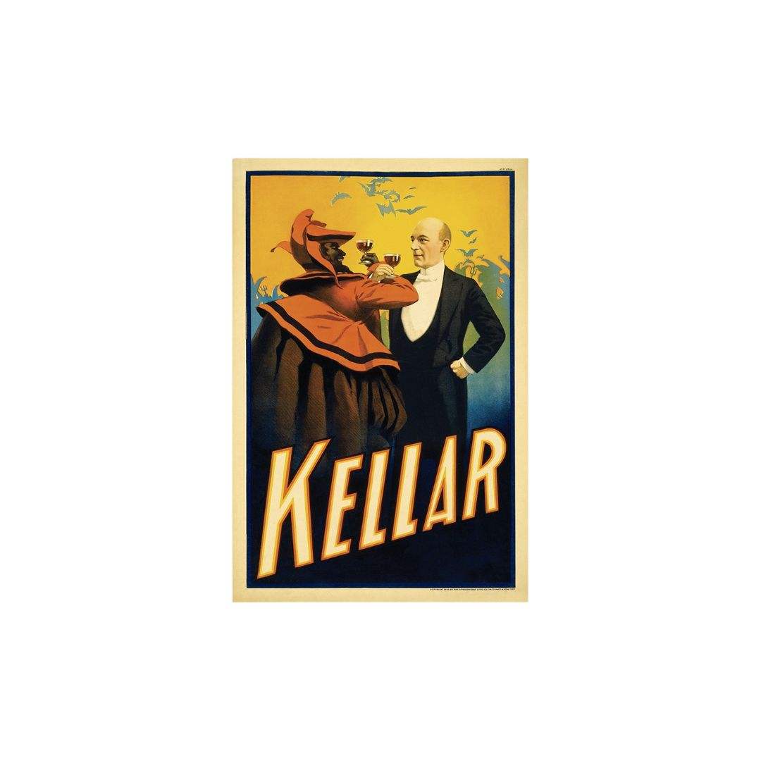 Kellar Having Drinks With The Devil Vintage Magic Unframed Print Wall Art - Image 2