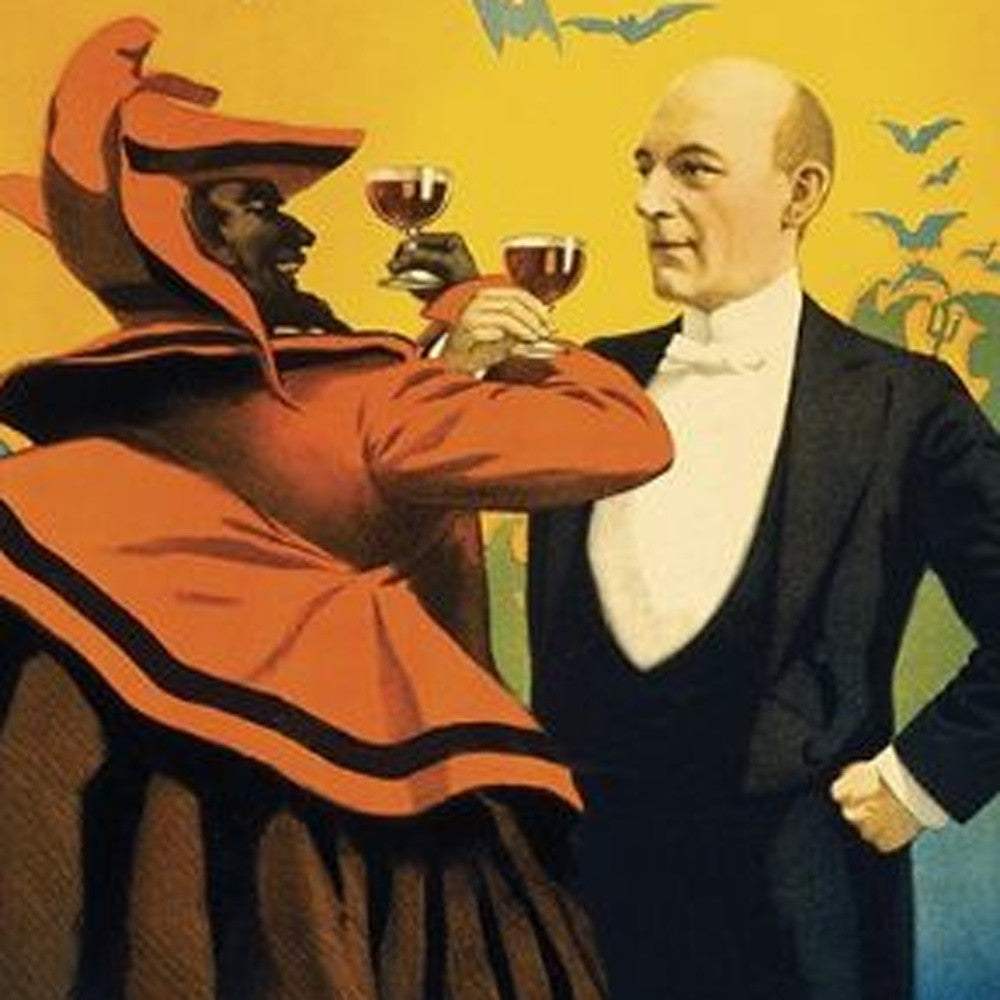 Kellar Having Drinks With The Devil Vintage Magic Unframed Print Wall Art - Image 3