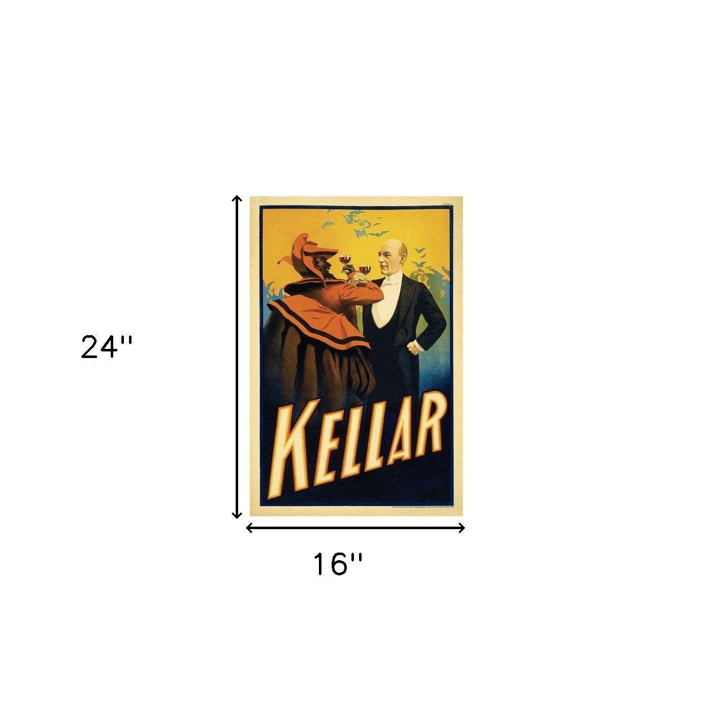 Kellar Having Drinks With The Devil Vintage Magic Unframed Print Wall Art - Image 5