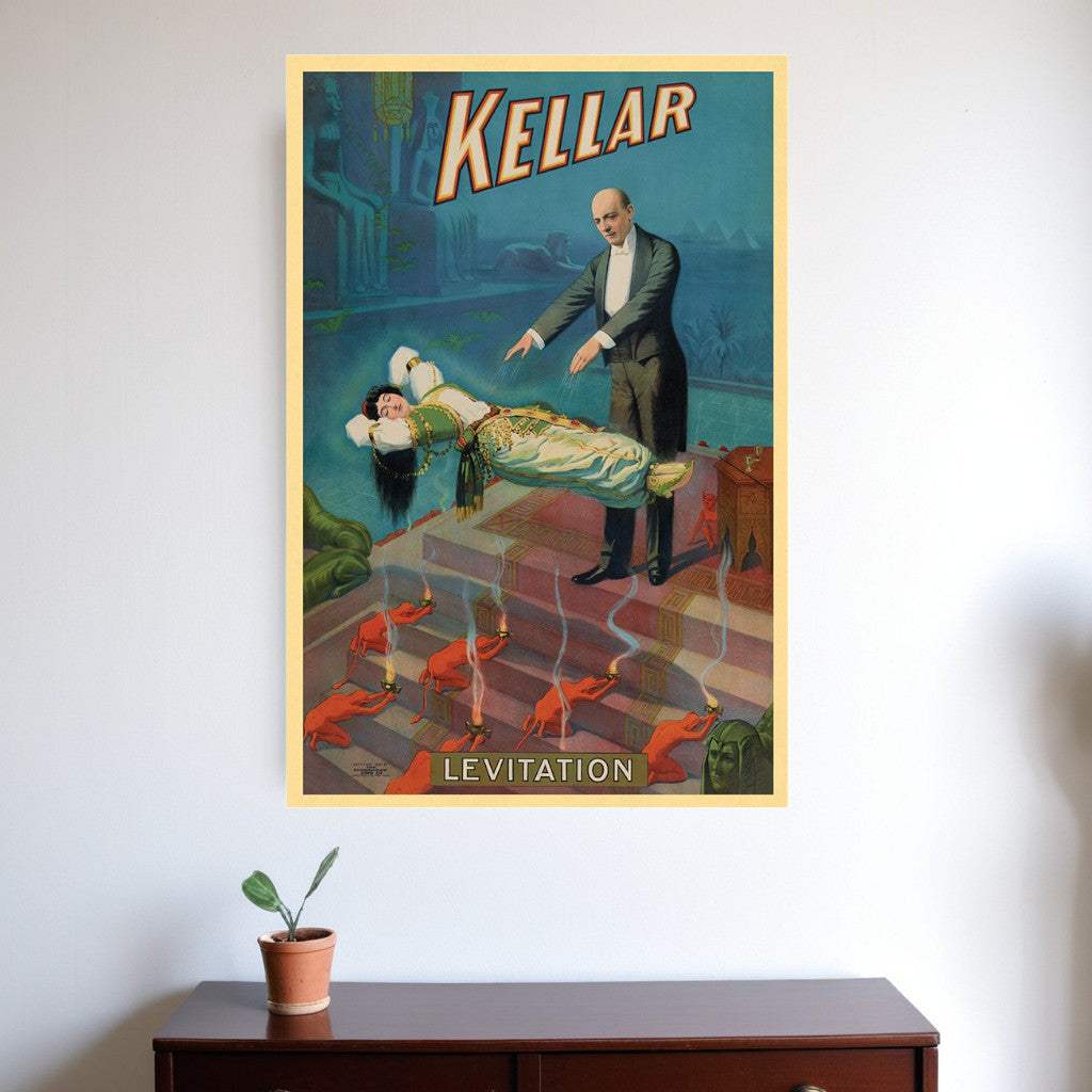 Kellar Levitation Vintage Magic Unframed Print Wall Art - Image 2